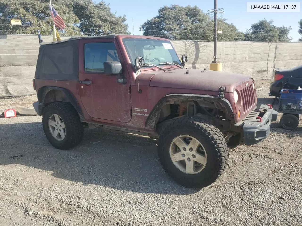 1J4AA2D14AL117137 2010 Jeep Wrangler Sport