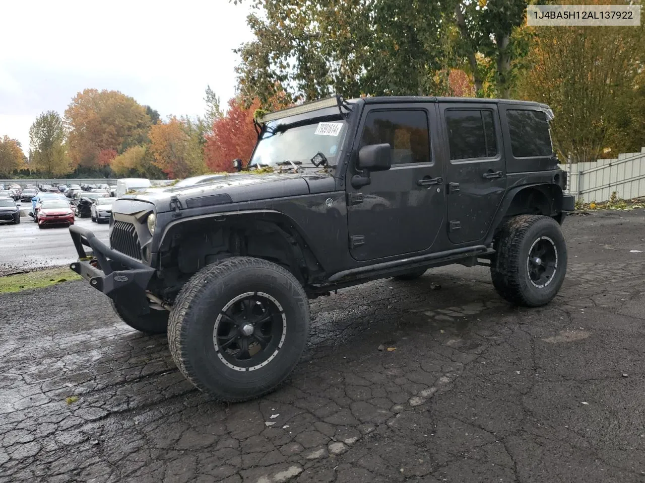 2010 Jeep Wrangler Unlimited Sahara VIN: 1J4BA5H12AL137922 Lot: 79391614