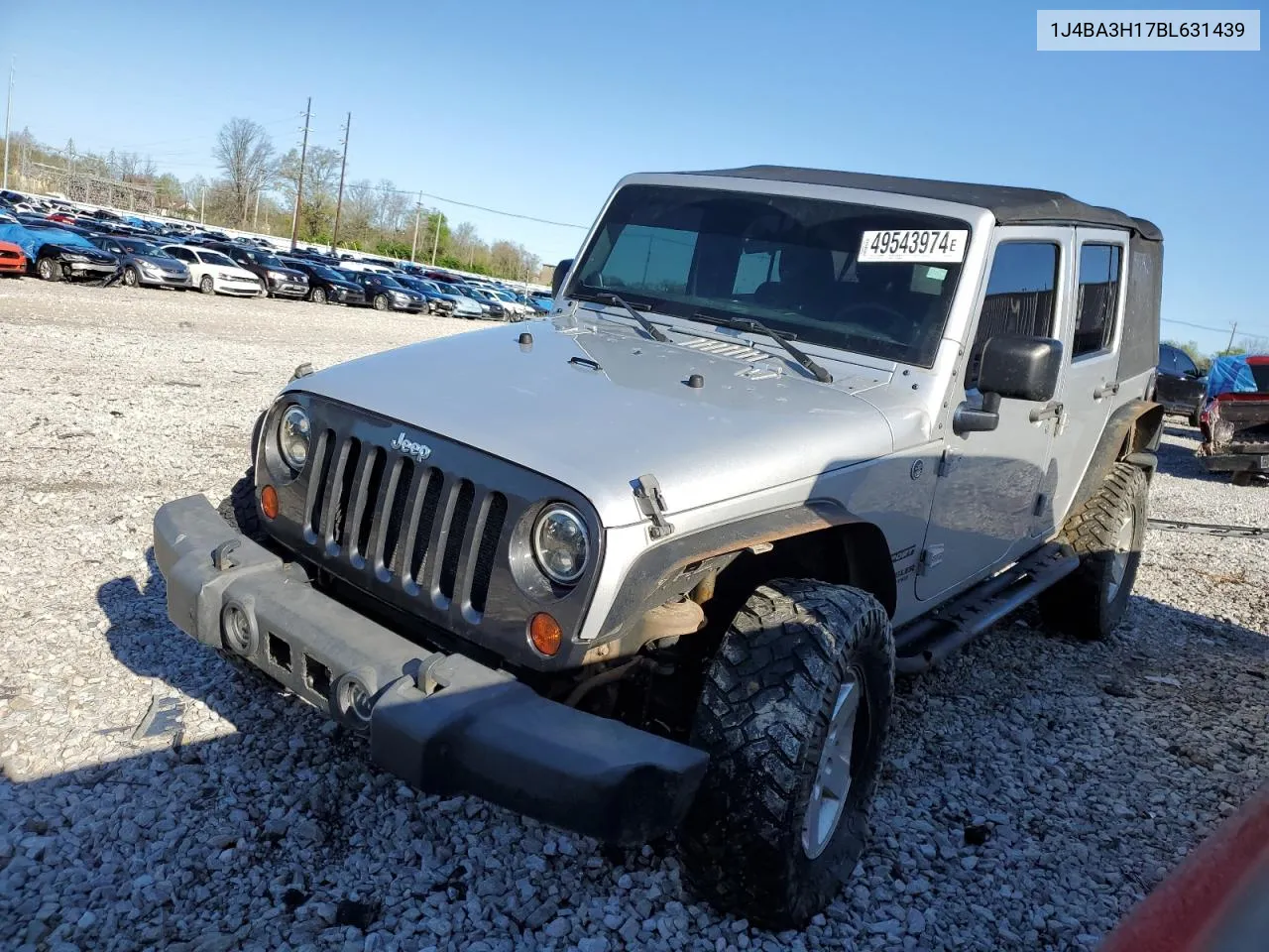 2011 Jeep Wrangler Unlimited Sport VIN: 1J4BA3H17BL631439 Lot: 49543974