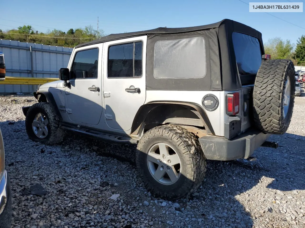 2011 Jeep Wrangler Unlimited Sport VIN: 1J4BA3H17BL631439 Lot: 49543974