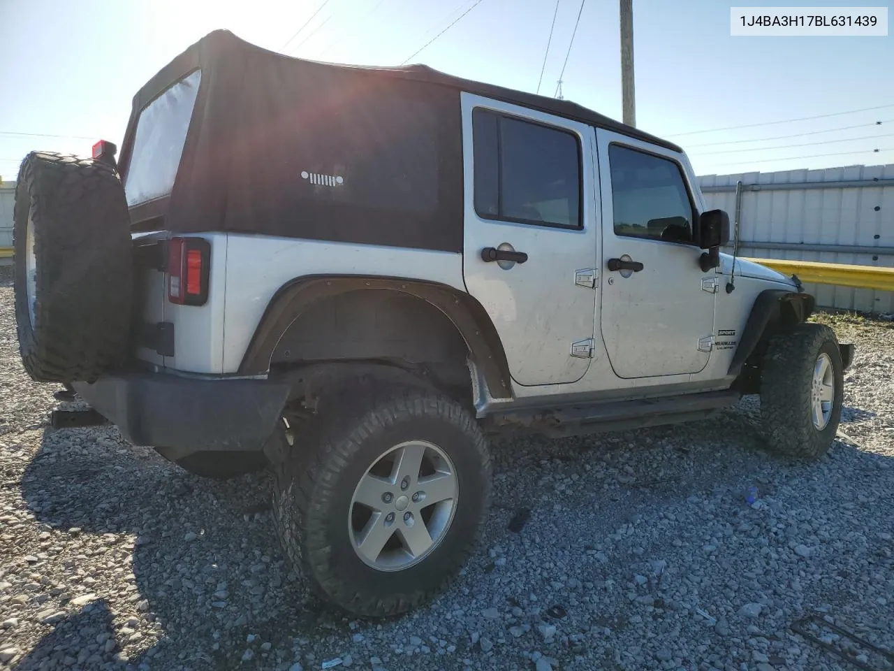 2011 Jeep Wrangler Unlimited Sport VIN: 1J4BA3H17BL631439 Lot: 49543974