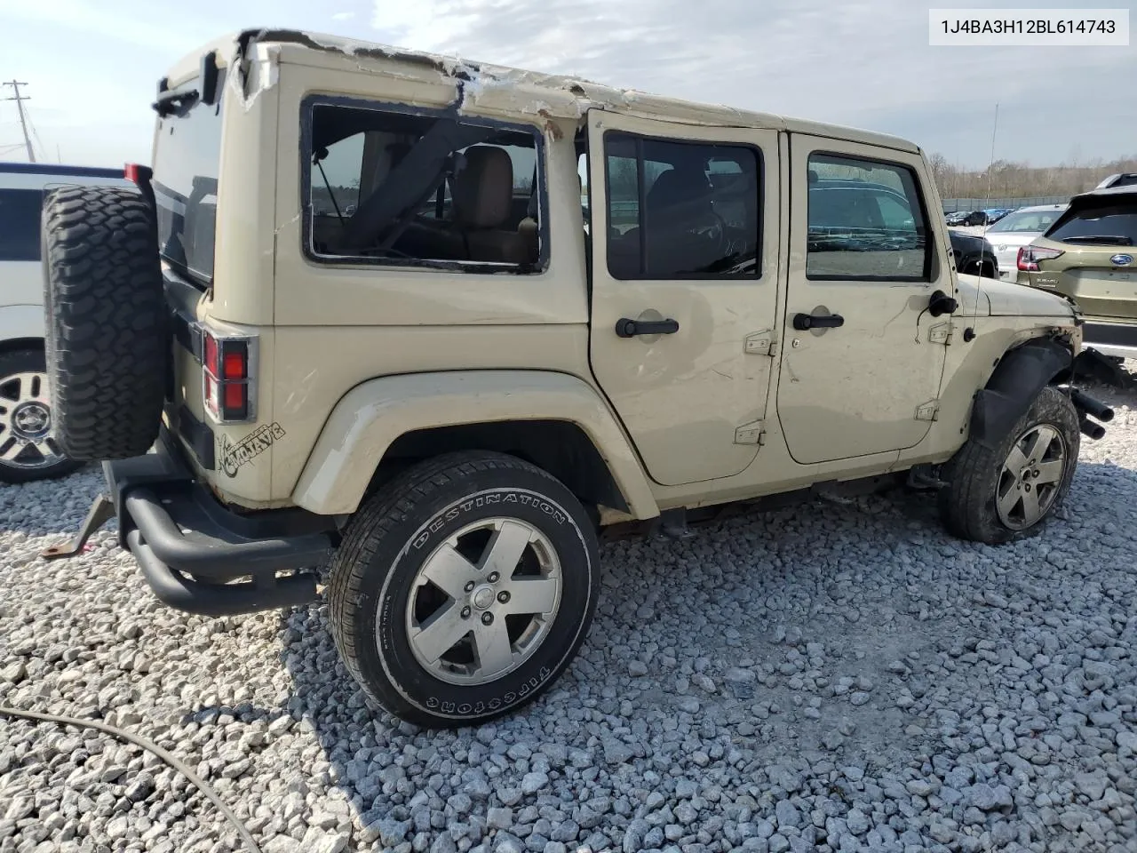 2011 Jeep Wrangler Unlimited Sport VIN: 1J4BA3H12BL614743 Lot: 51216814