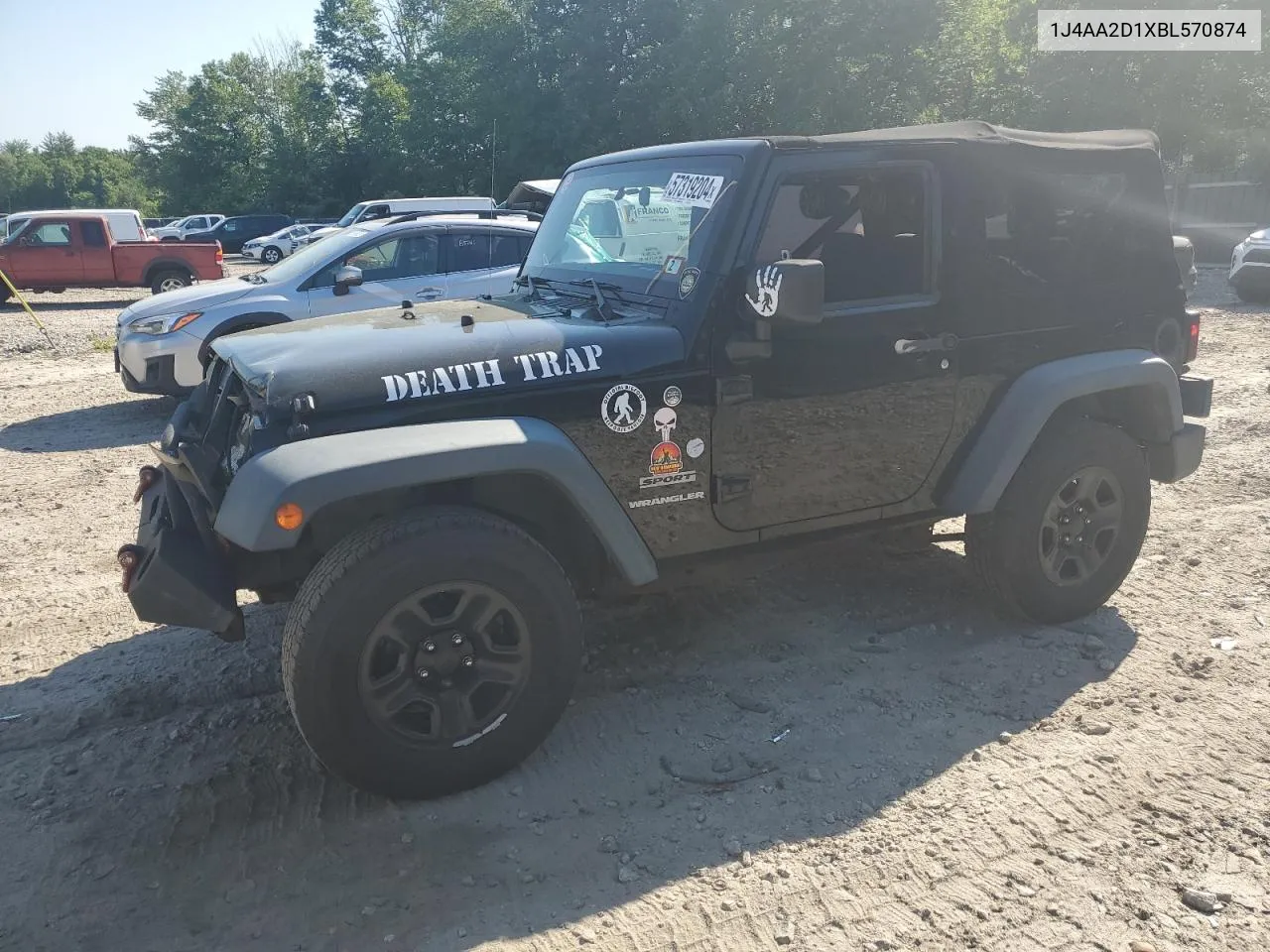 2011 Jeep Wrangler Sport VIN: 1J4AA2D1XBL570874 Lot: 57319204