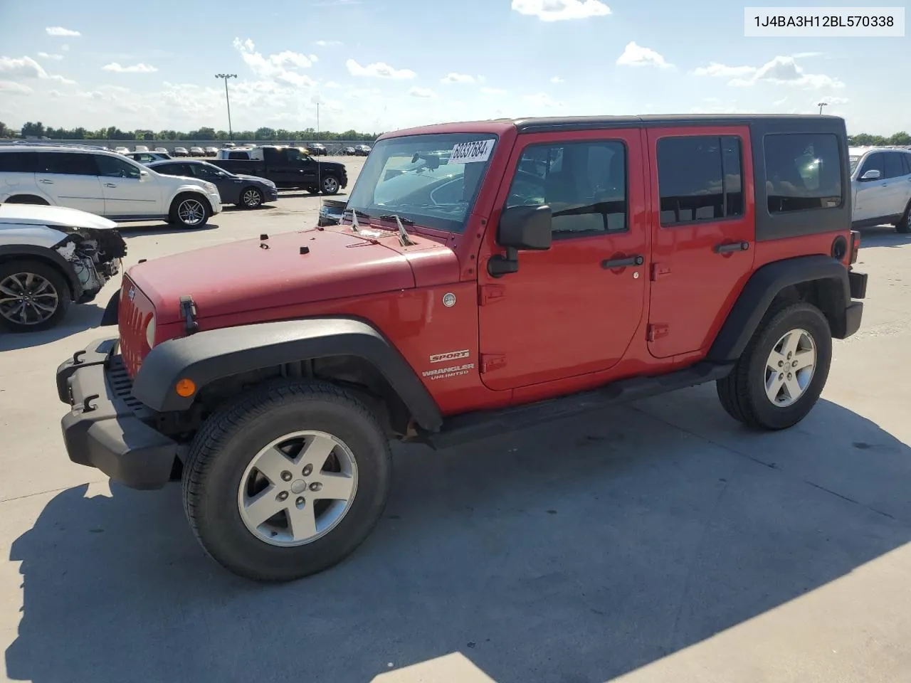 2011 Jeep Wrangler Unlimited Sport VIN: 1J4BA3H12BL570338 Lot: 60337684