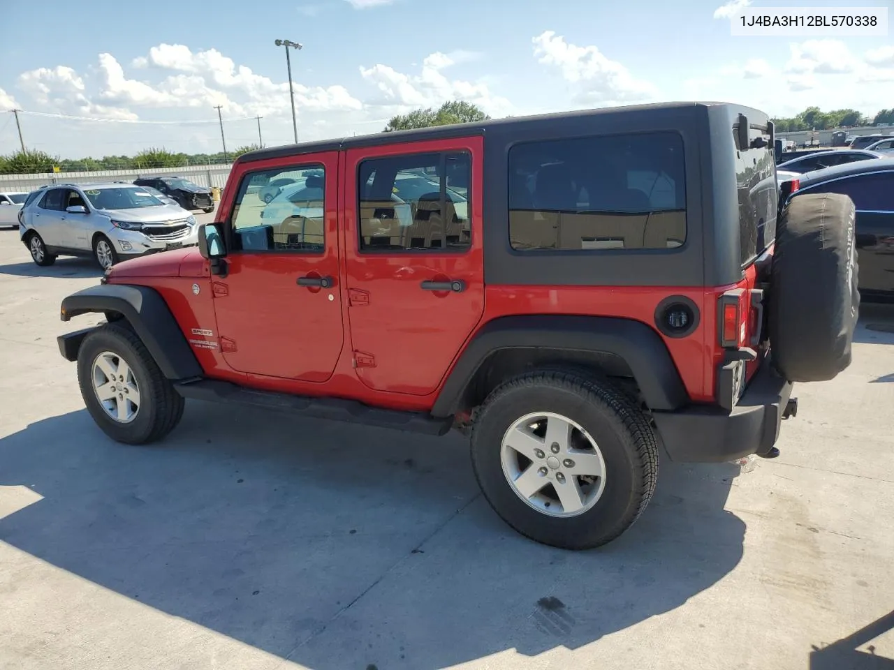 2011 Jeep Wrangler Unlimited Sport VIN: 1J4BA3H12BL570338 Lot: 60337684