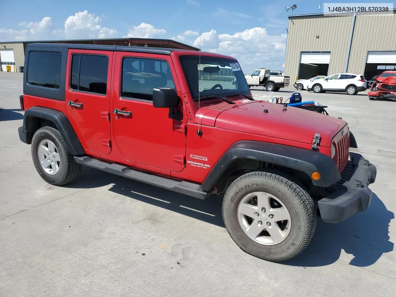 2011 Jeep Wrangler Unlimited Sport VIN: 1J4BA3H12BL570338 Lot: 60337684