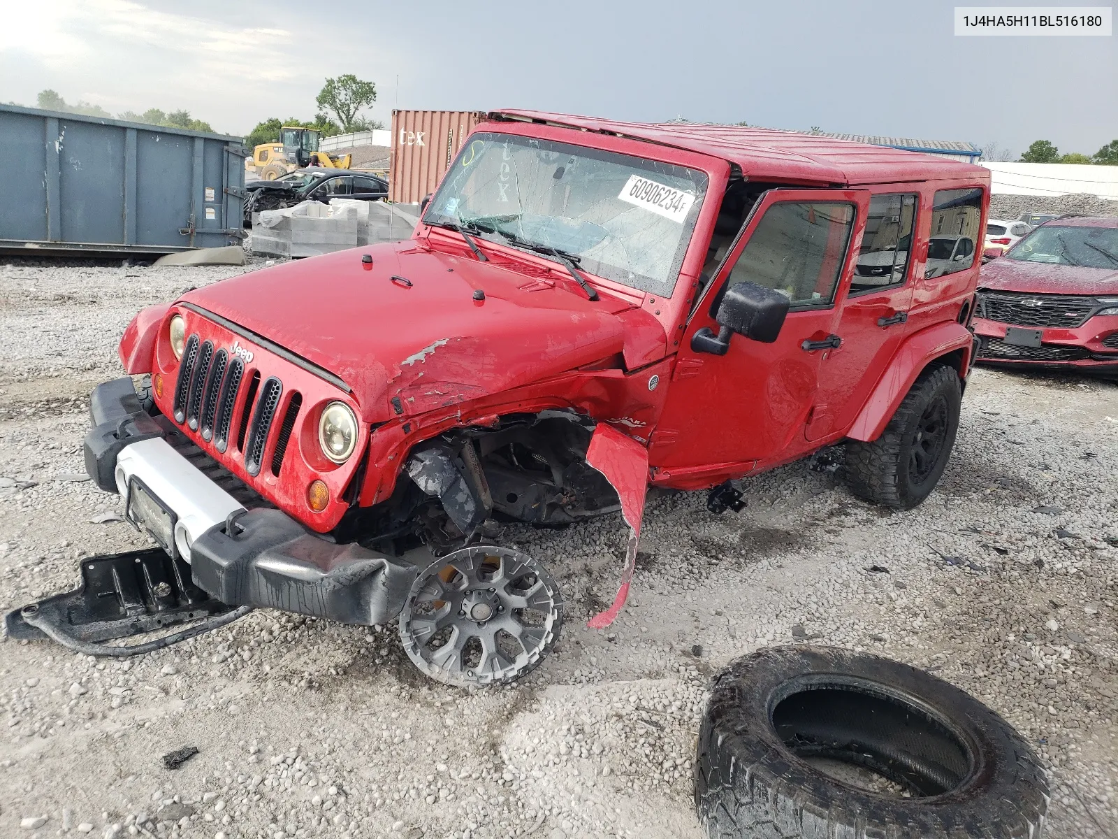 2011 Jeep Wrangler Unlimited Sahara VIN: 1J4HA5H11BL516180 Lot: 60906234