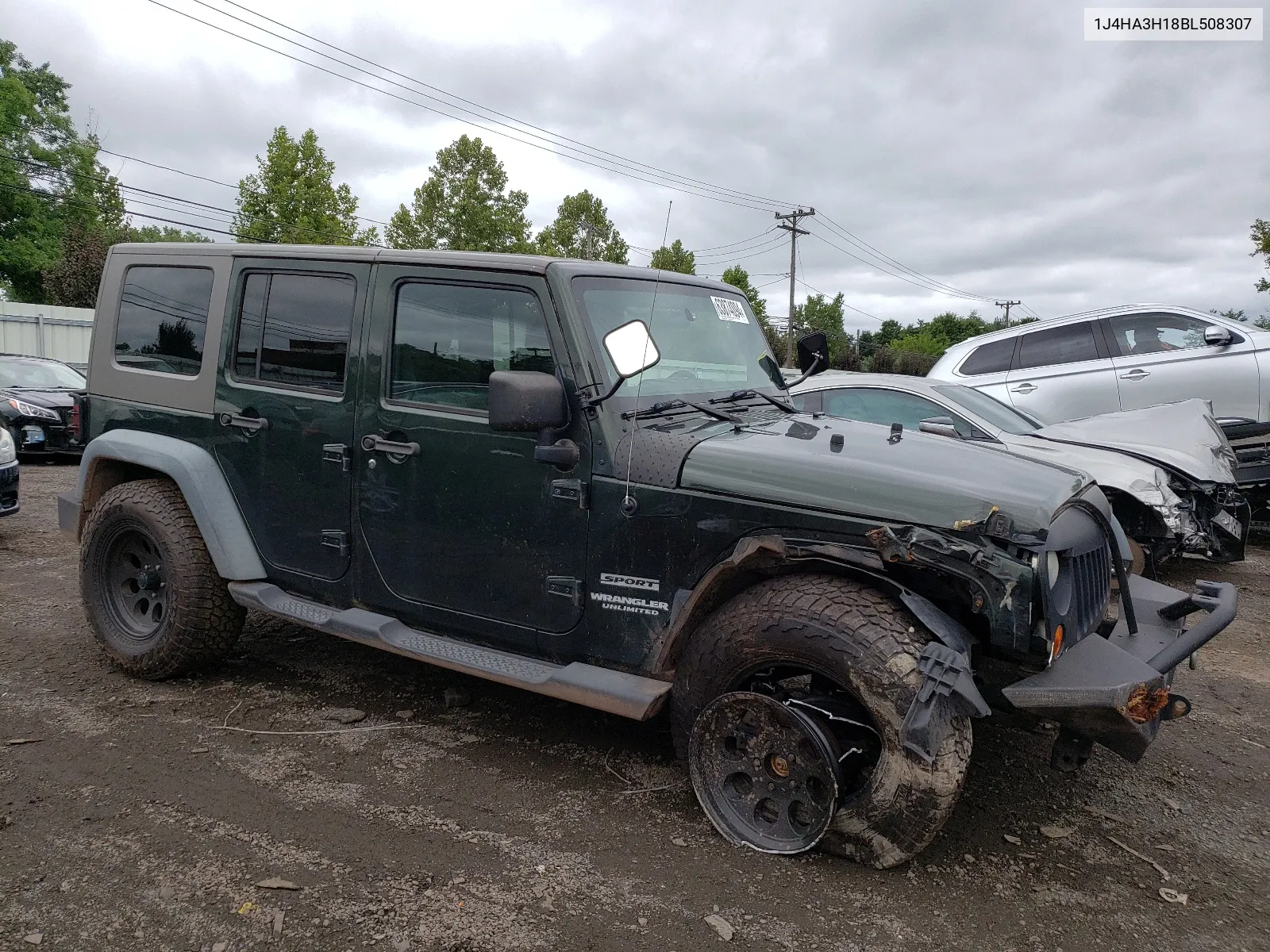 2011 Jeep Wrangler Unlimited Sport VIN: 1J4HA3H18BL508307 Lot: 63874094