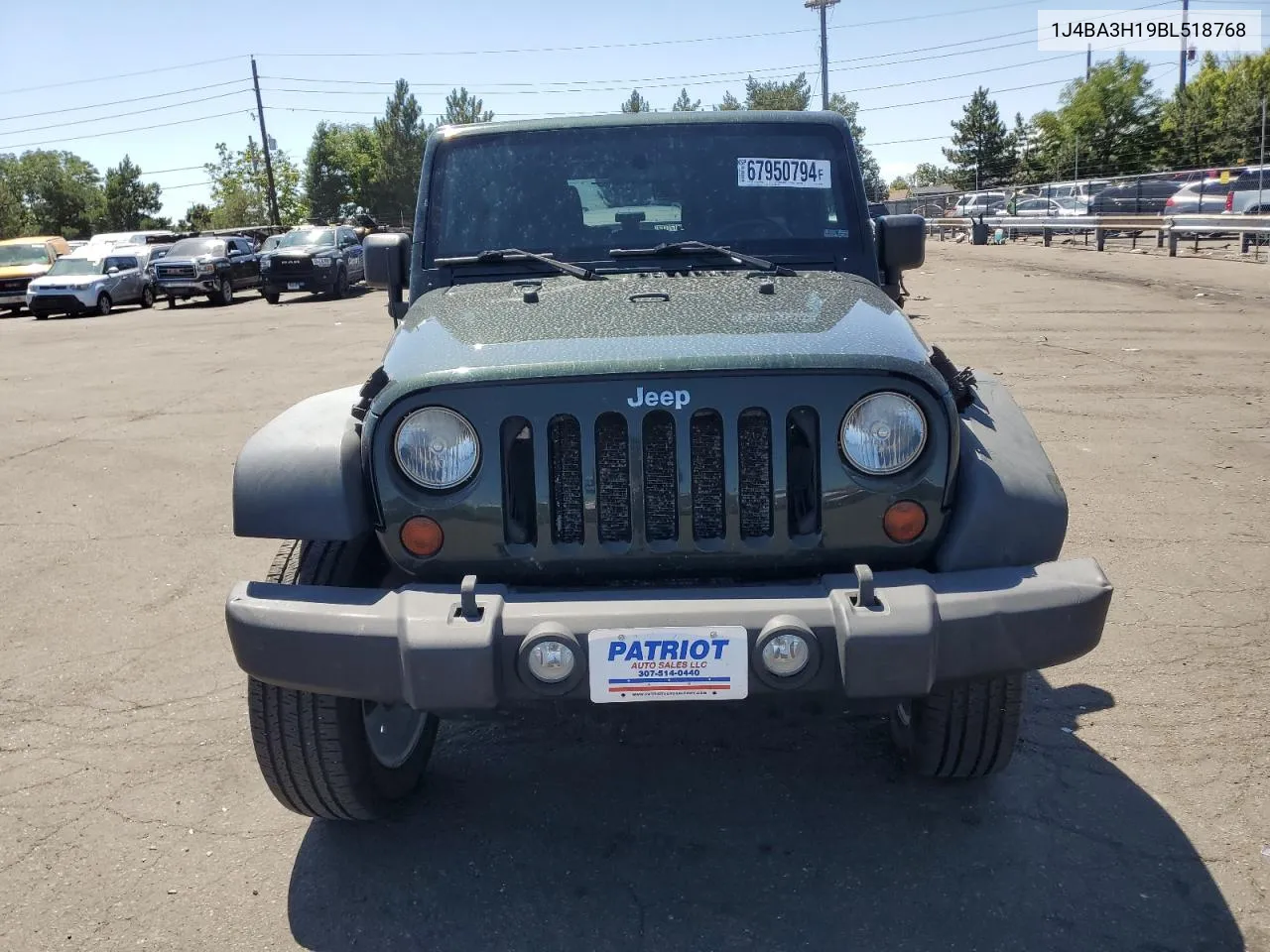 2011 Jeep Wrangler Unlimited Sport VIN: 1J4BA3H19BL518768 Lot: 67950794