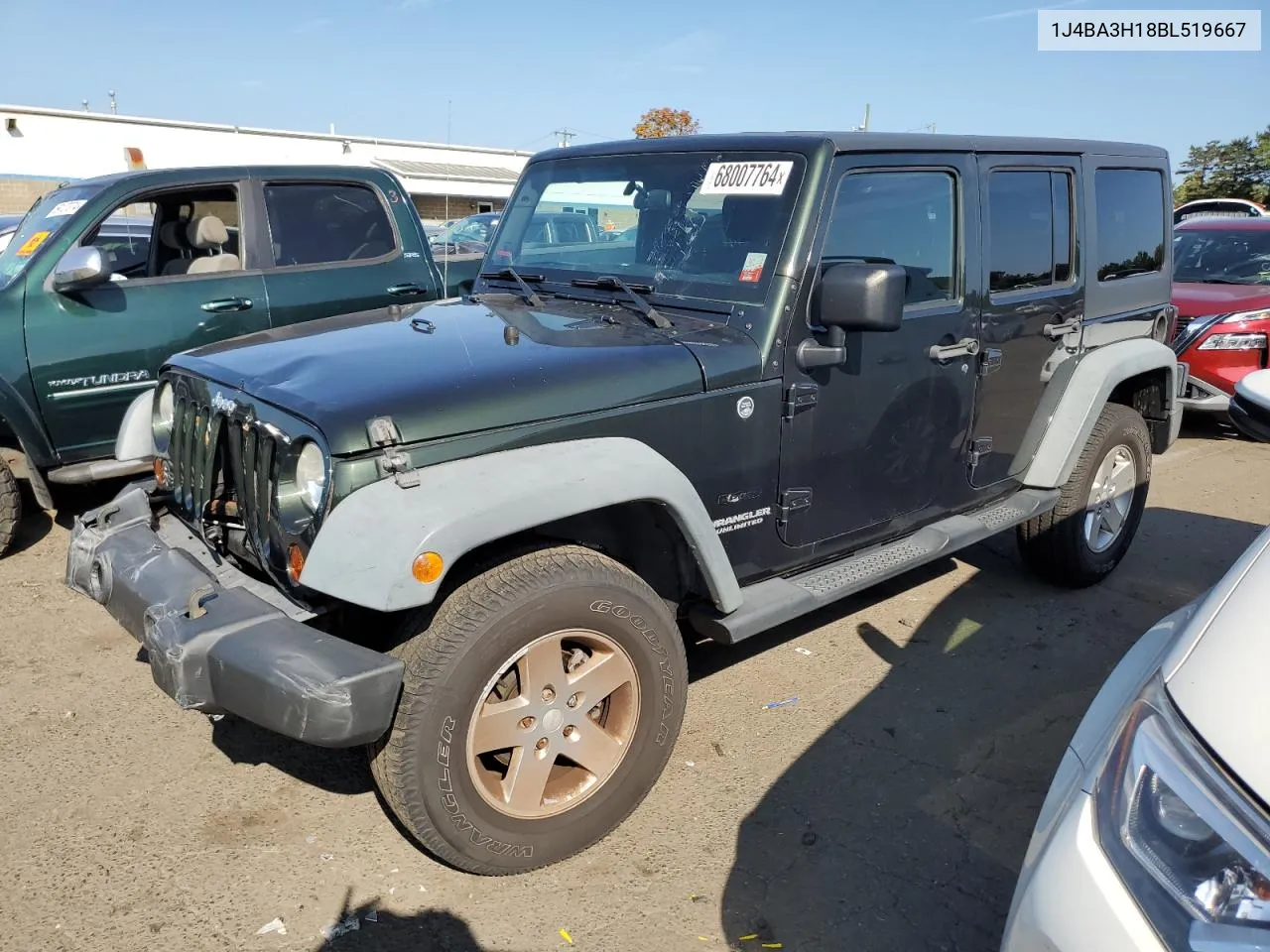 1J4BA3H18BL519667 2011 Jeep Wrangler Unlimited Sport