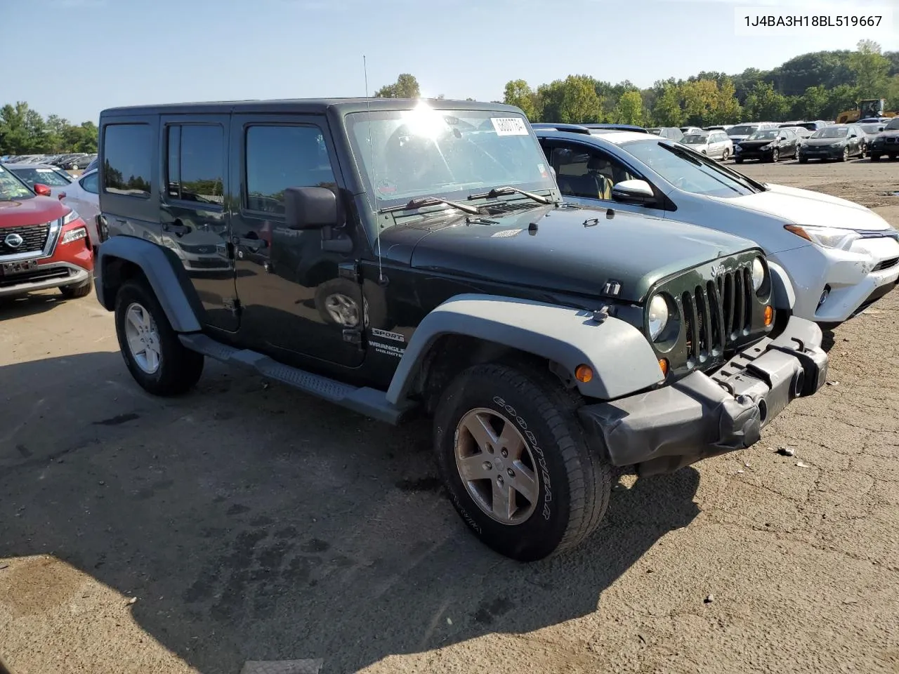 1J4BA3H18BL519667 2011 Jeep Wrangler Unlimited Sport