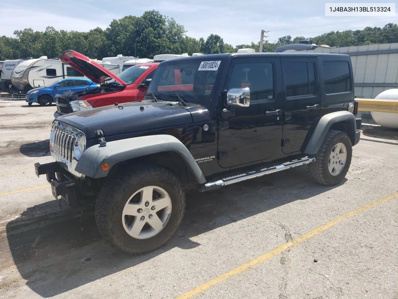 2011 Jeep Wrangler Unlimited Sport VIN: 1J4BA3H13BL513324 Lot: 68810824