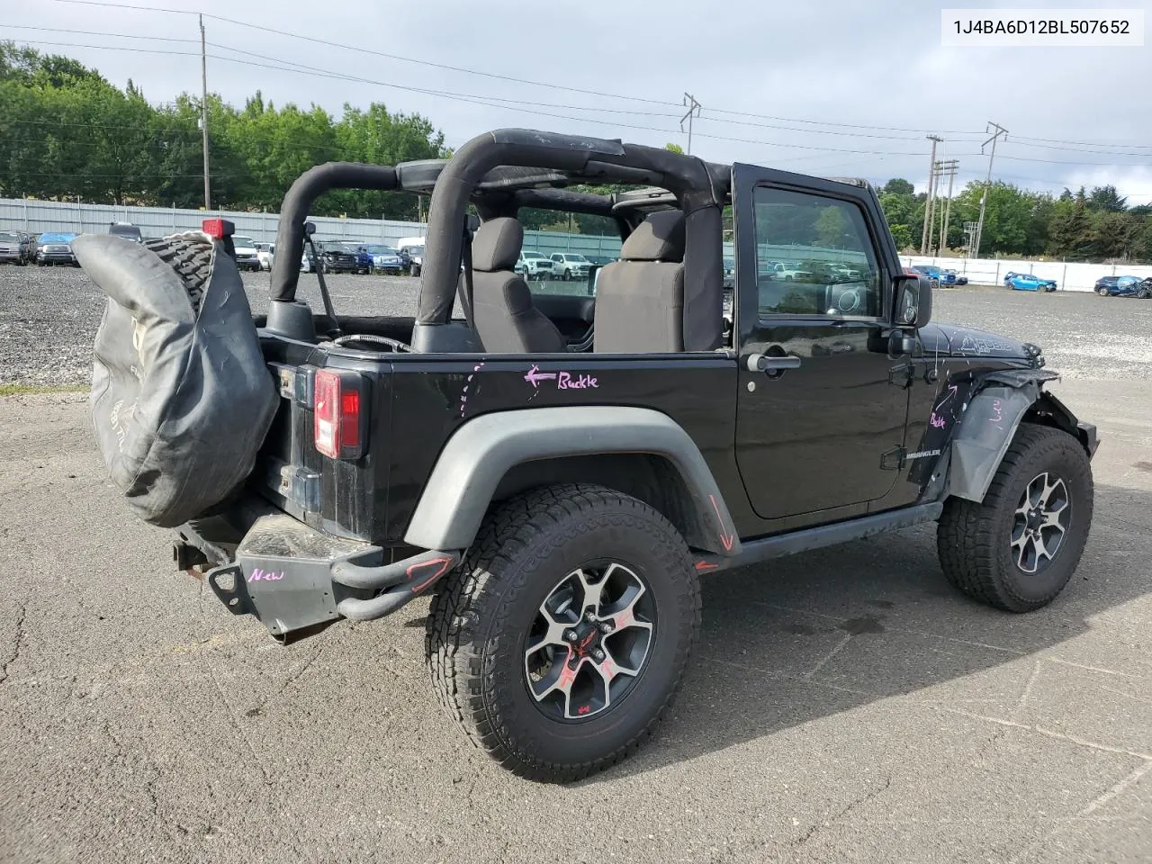 2011 Jeep Wrangler Rubicon VIN: 1J4BA6D12BL507652 Lot: 69989964