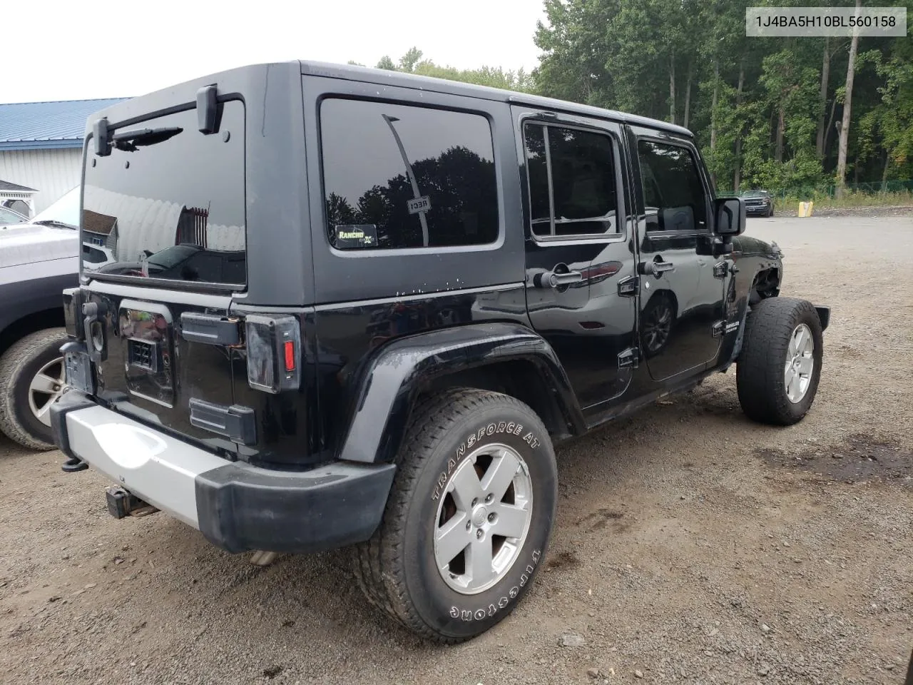 1J4BA5H10BL560158 2011 Jeep Wrangler Unlimited Sahara