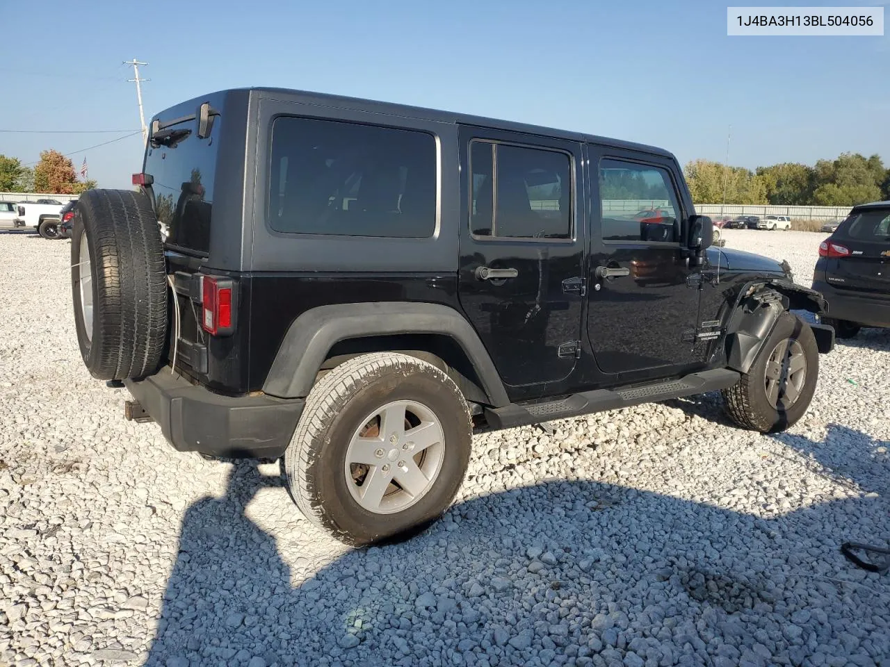 2011 Jeep Wrangler Unlimited Sport VIN: 1J4BA3H13BL504056 Lot: 71289674