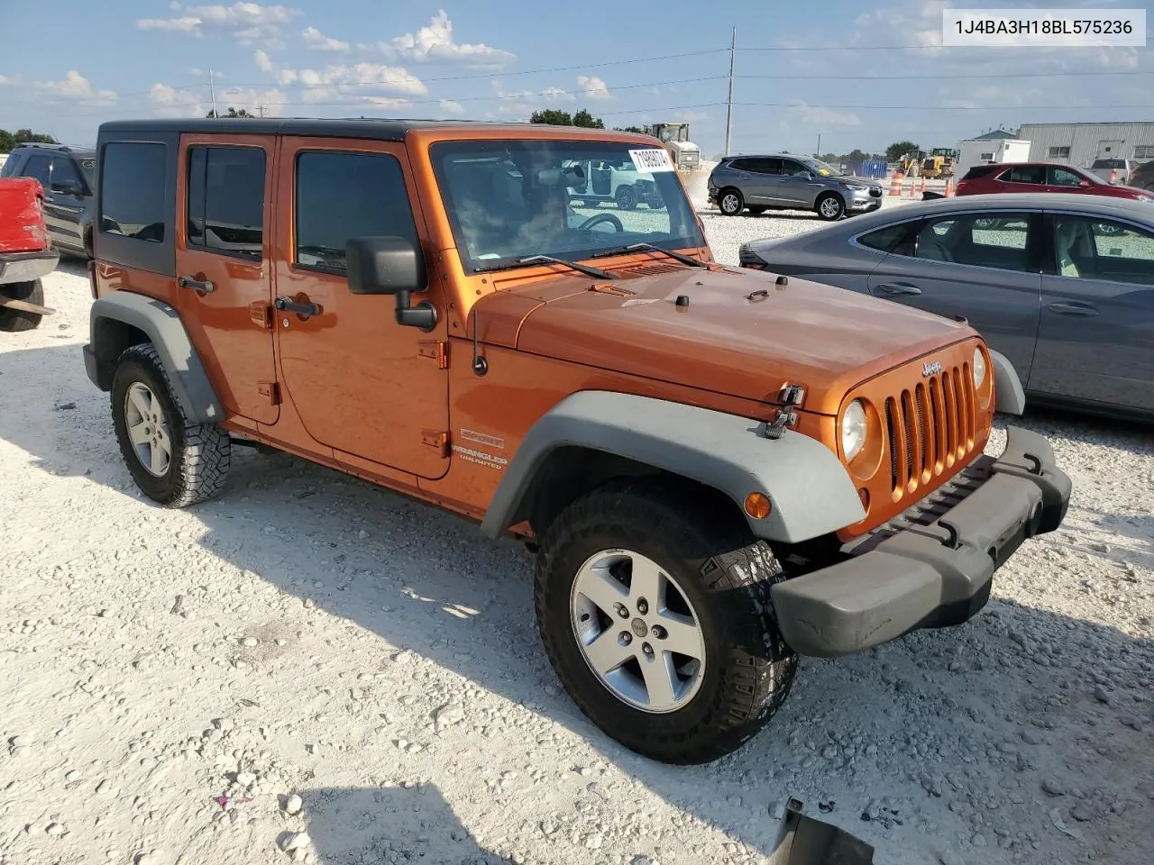 2011 Jeep Wrangler Unlimited Sport VIN: 1J4BA3H18BL575236 Lot: 71989074