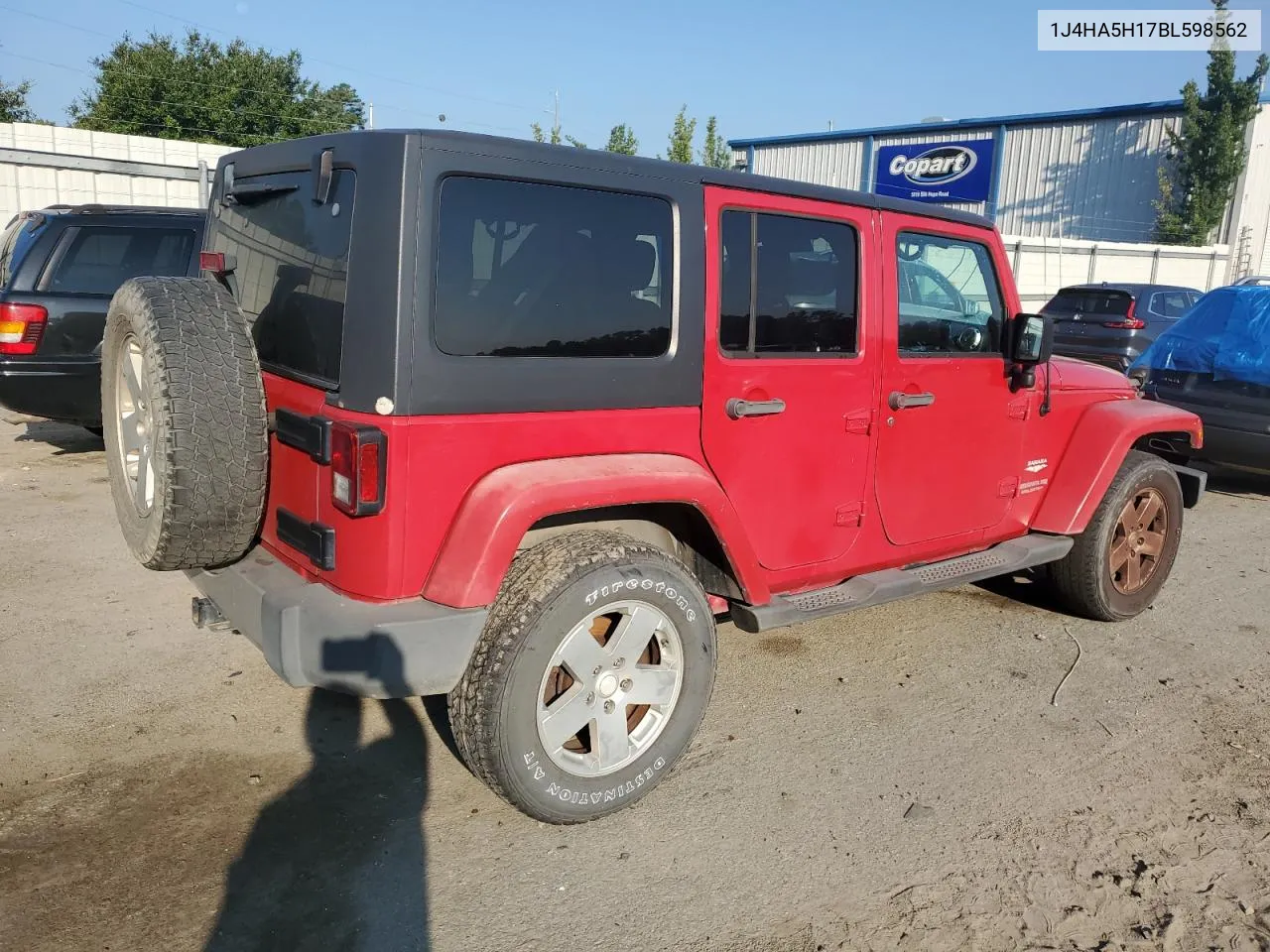 2011 Jeep Wrangler Unlimited Sahara VIN: 1J4HA5H17BL598562 Lot: 72254174