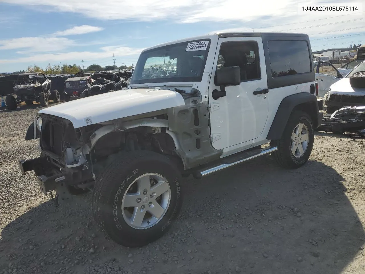 2011 Jeep Wrangler Sport VIN: 1J4AA2D10BL575114 Lot: 72275054