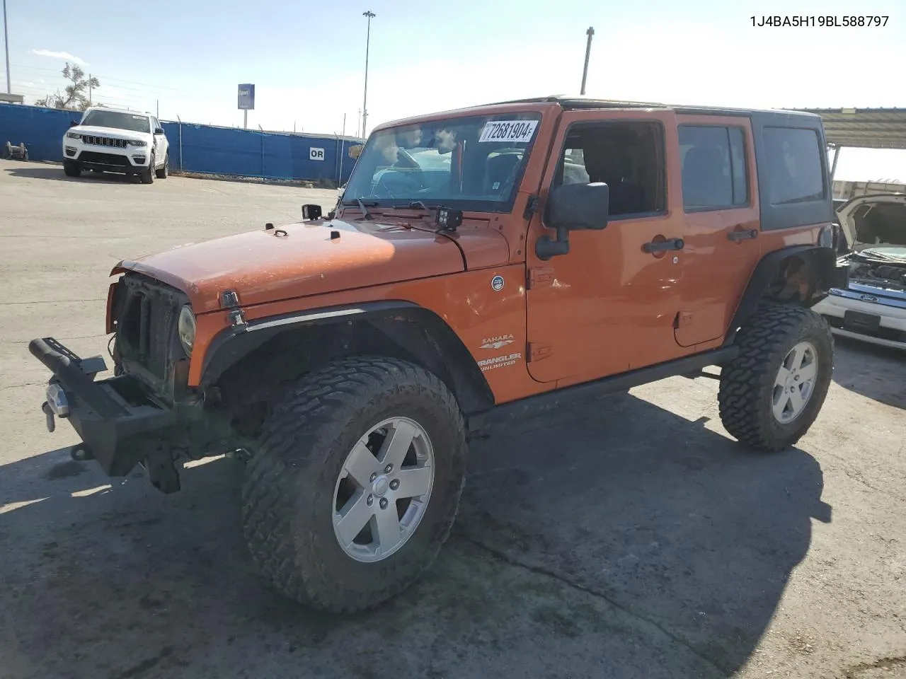 2011 Jeep Wrangler Unlimited Sahara VIN: 1J4BA5H19BL588797 Lot: 72681904