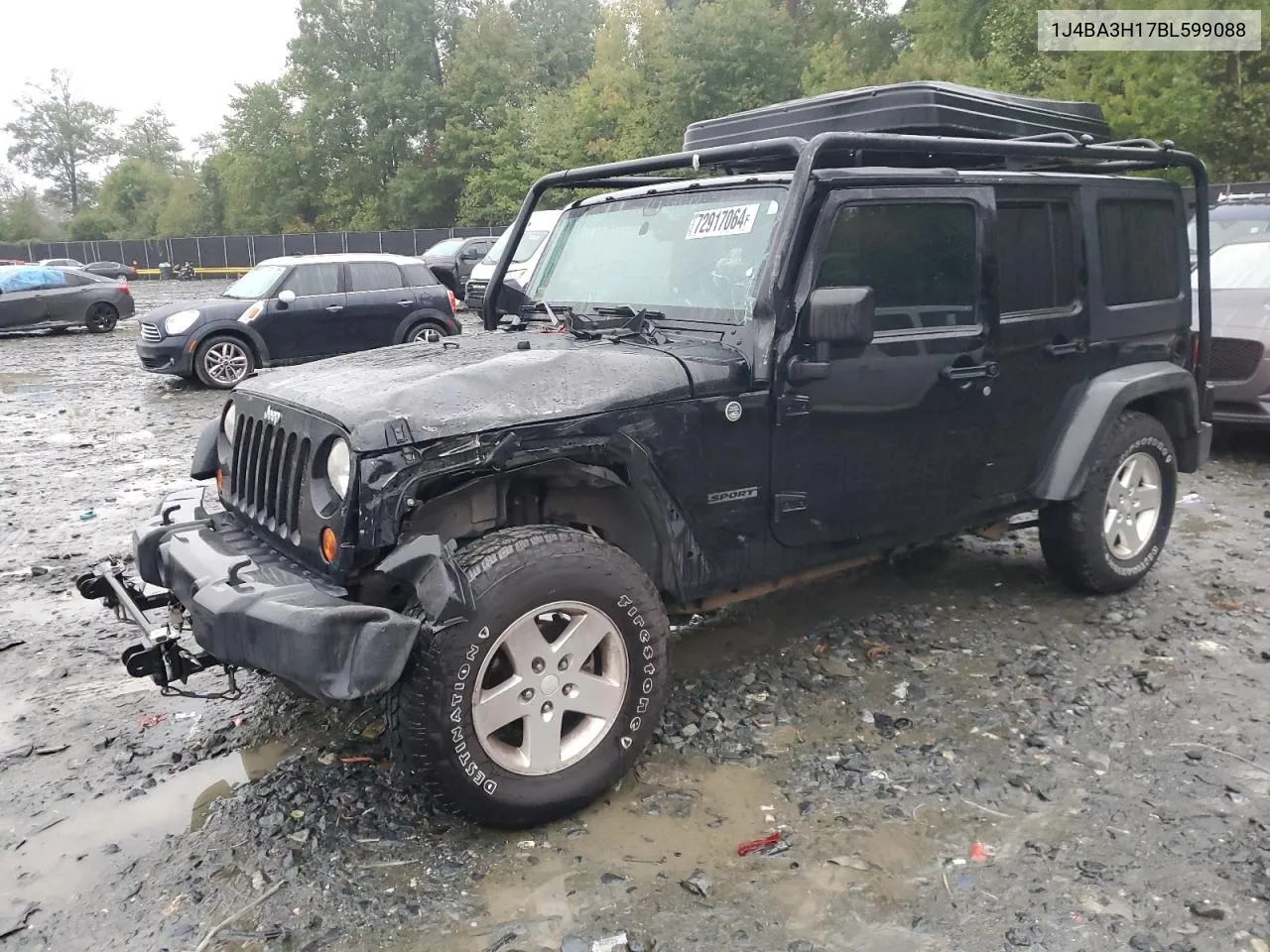 2011 Jeep Wrangler Unlimited Sport VIN: 1J4BA3H17BL599088 Lot: 72917064