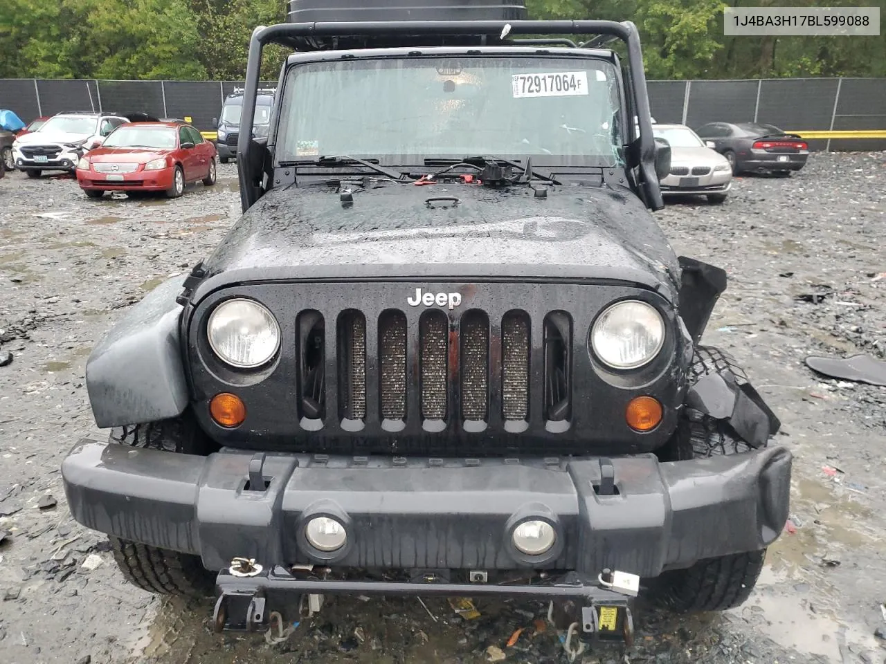 2011 Jeep Wrangler Unlimited Sport VIN: 1J4BA3H17BL599088 Lot: 72917064