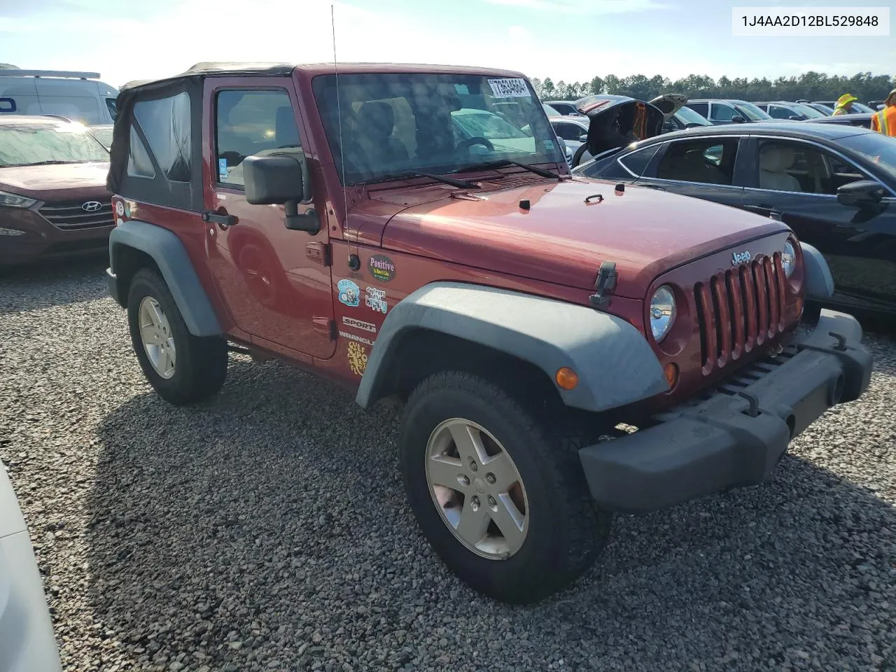 1J4AA2D12BL529848 2011 Jeep Wrangler Sport