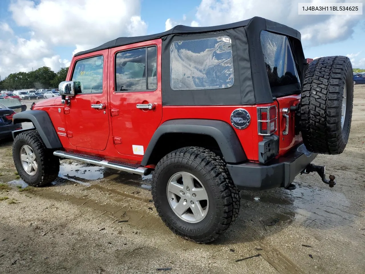 2011 Jeep Wrangler Unlimited Sport VIN: 1J4BA3H11BL534625 Lot: 73751744