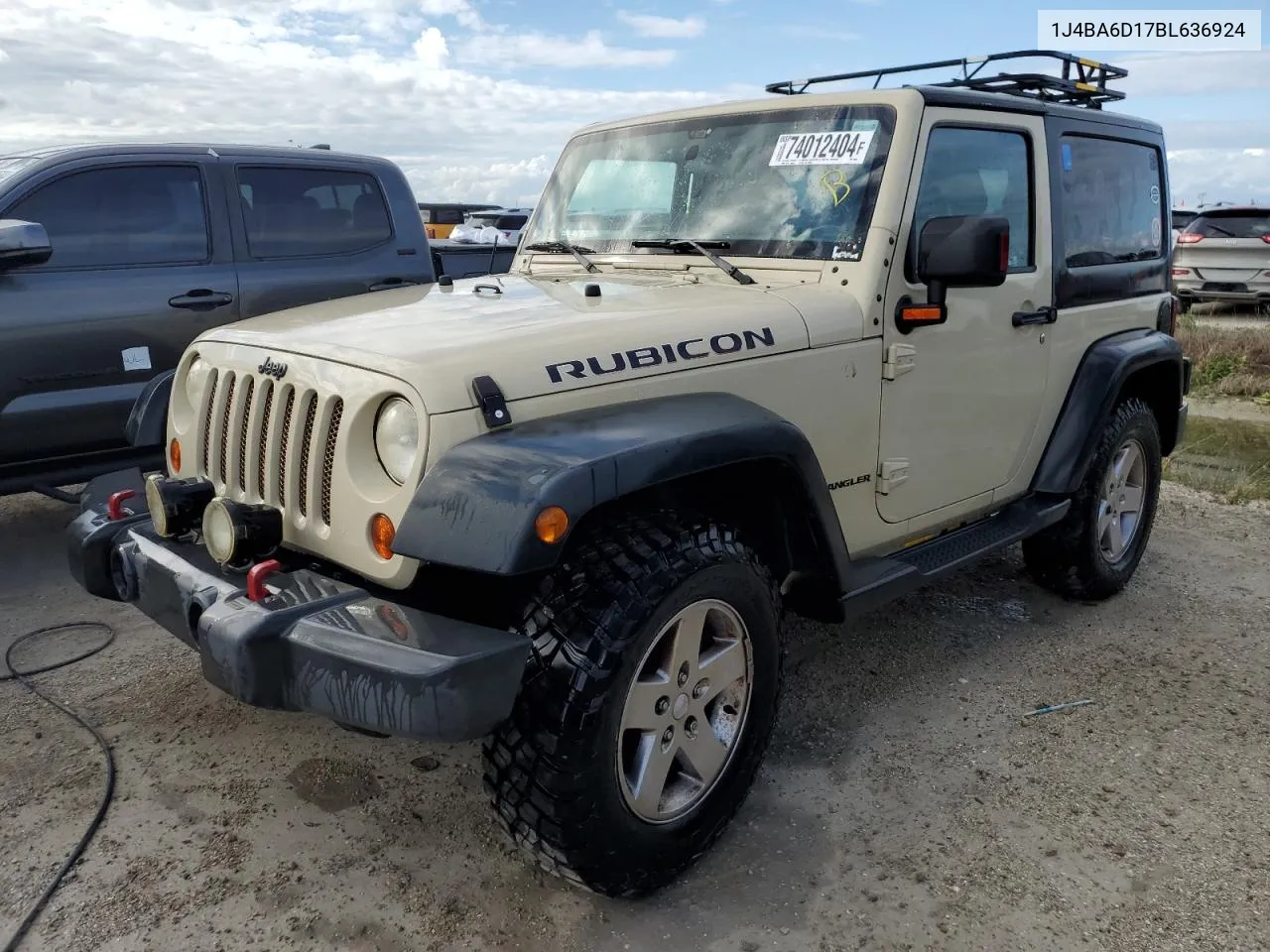 2011 Jeep Wrangler Rubicon VIN: 1J4BA6D17BL636924 Lot: 74012404