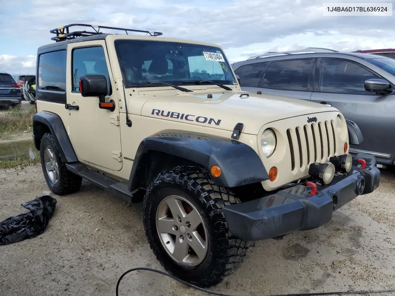 2011 Jeep Wrangler Rubicon VIN: 1J4BA6D17BL636924 Lot: 74012404