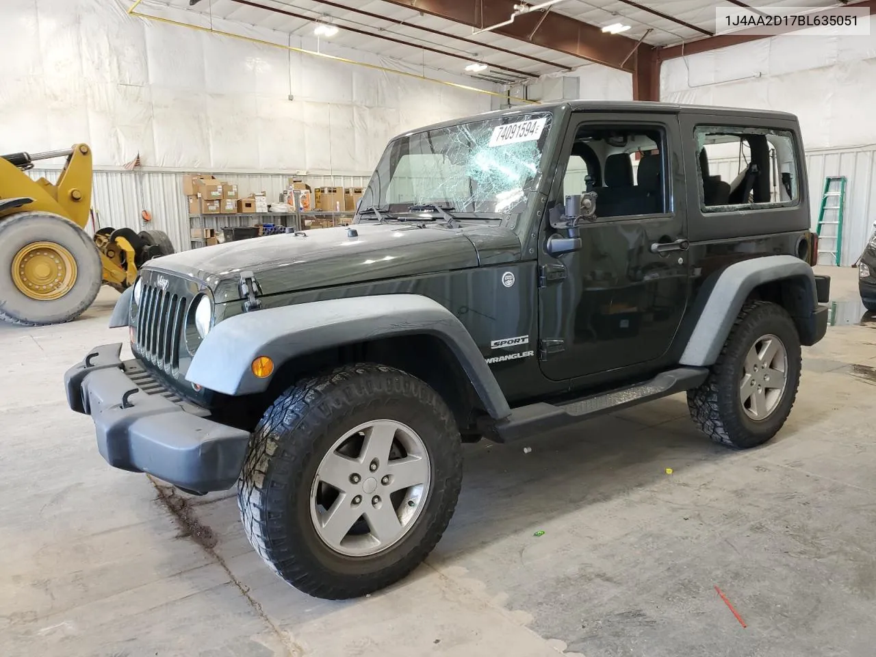 2011 Jeep Wrangler Sport VIN: 1J4AA2D17BL635051 Lot: 74091594