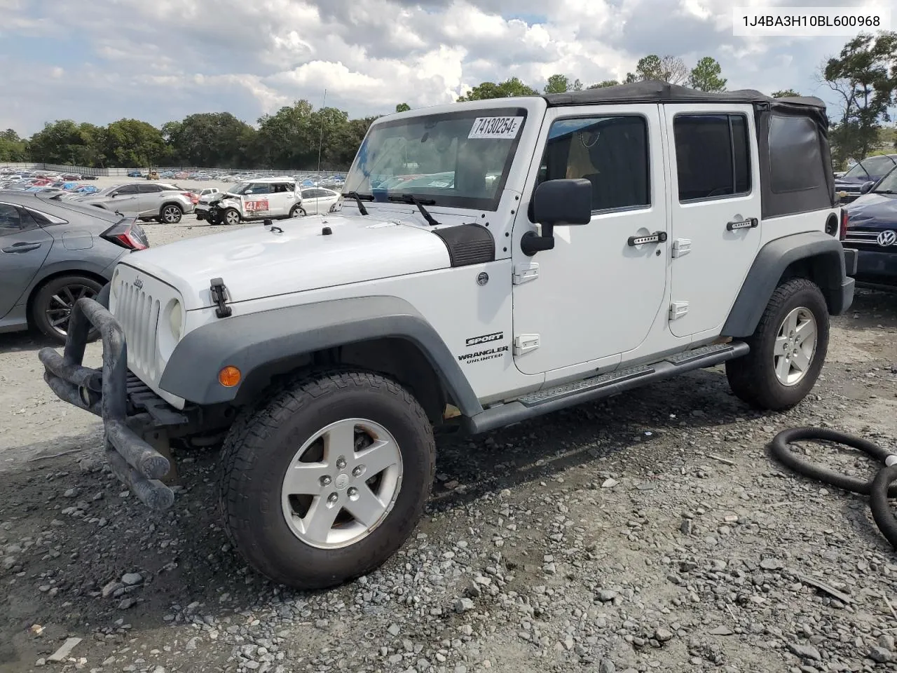 2011 Jeep Wrangler Unlimited Sport VIN: 1J4BA3H10BL600968 Lot: 74130254