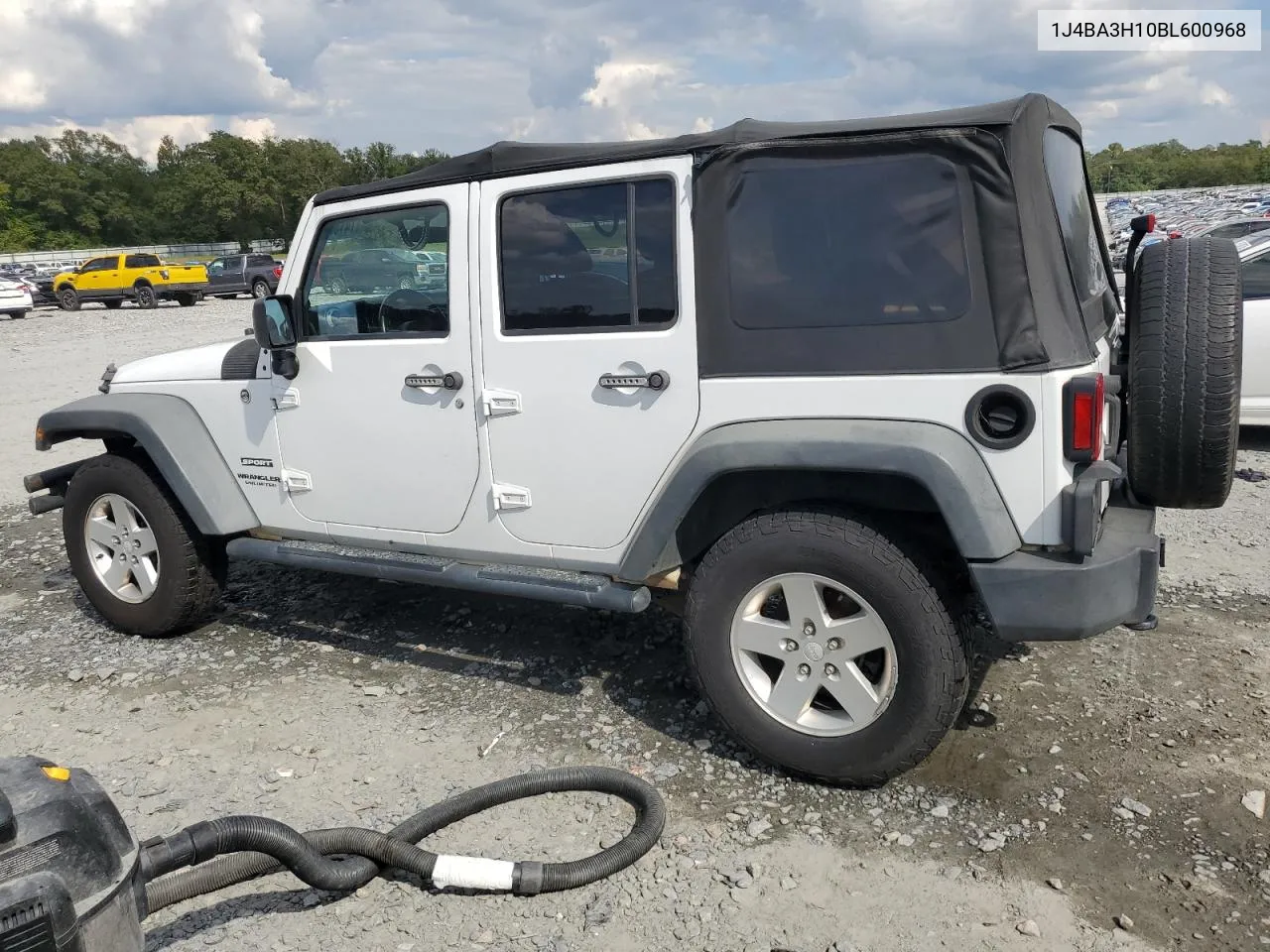 2011 Jeep Wrangler Unlimited Sport VIN: 1J4BA3H10BL600968 Lot: 74130254