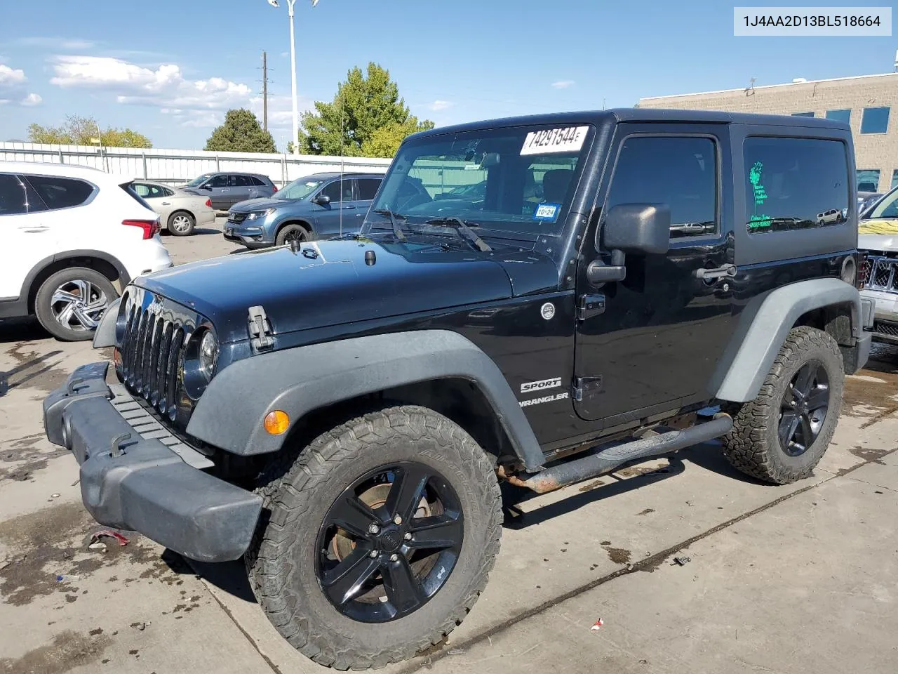 2011 Jeep Wrangler Sport VIN: 1J4AA2D13BL518664 Lot: 74291544