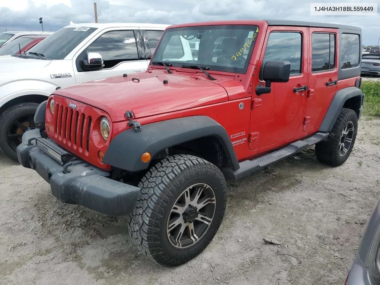 2011 Jeep Wrangler Unlimited Sport VIN: 1J4HA3H18BL559449 Lot: 74495204