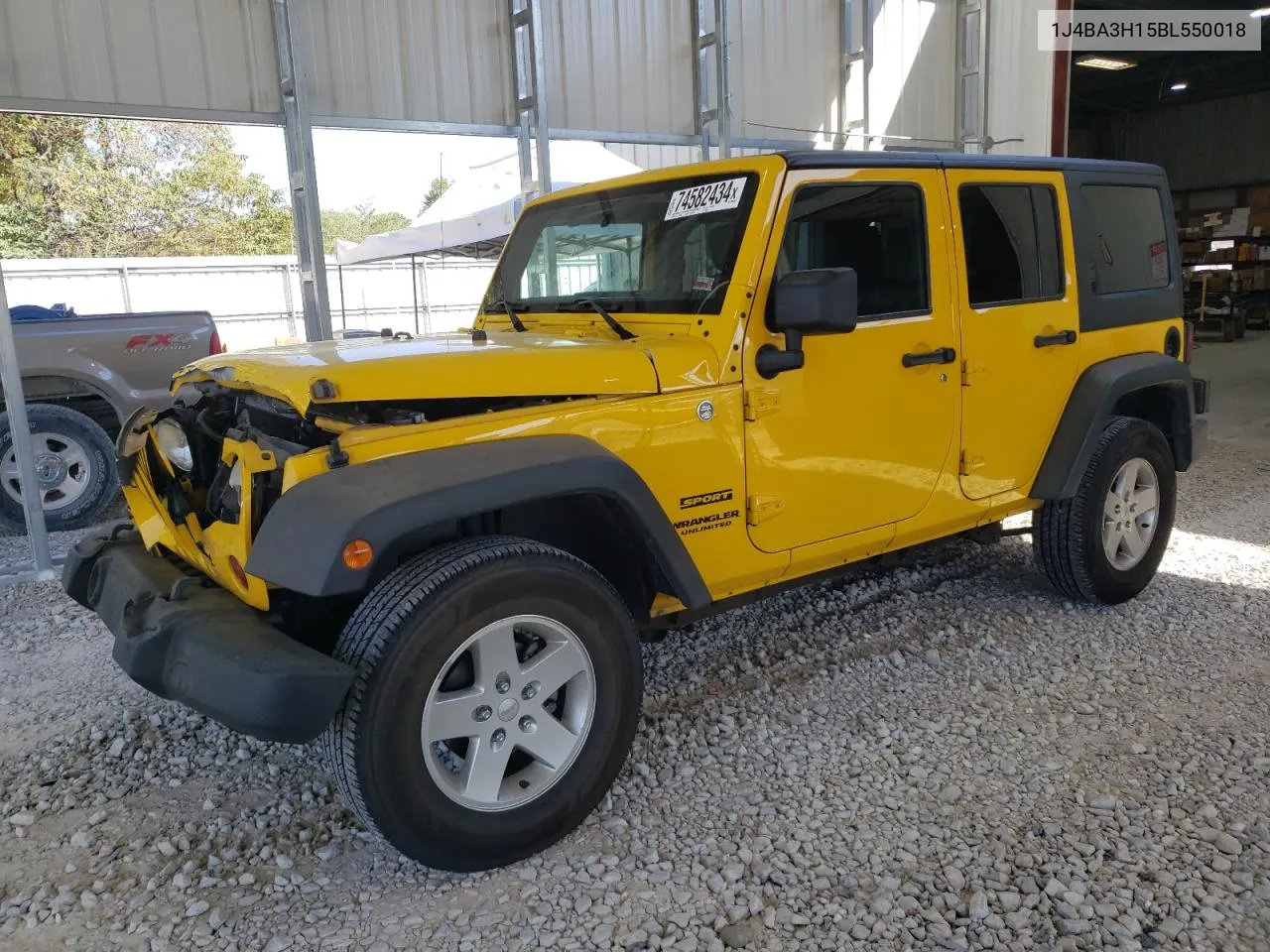 2011 Jeep Wrangler Unlimited Sport VIN: 1J4BA3H15BL550018 Lot: 74582434