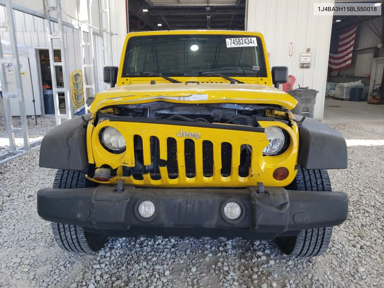 2011 Jeep Wrangler Unlimited Sport VIN: 1J4BA3H15BL550018 Lot: 74582434