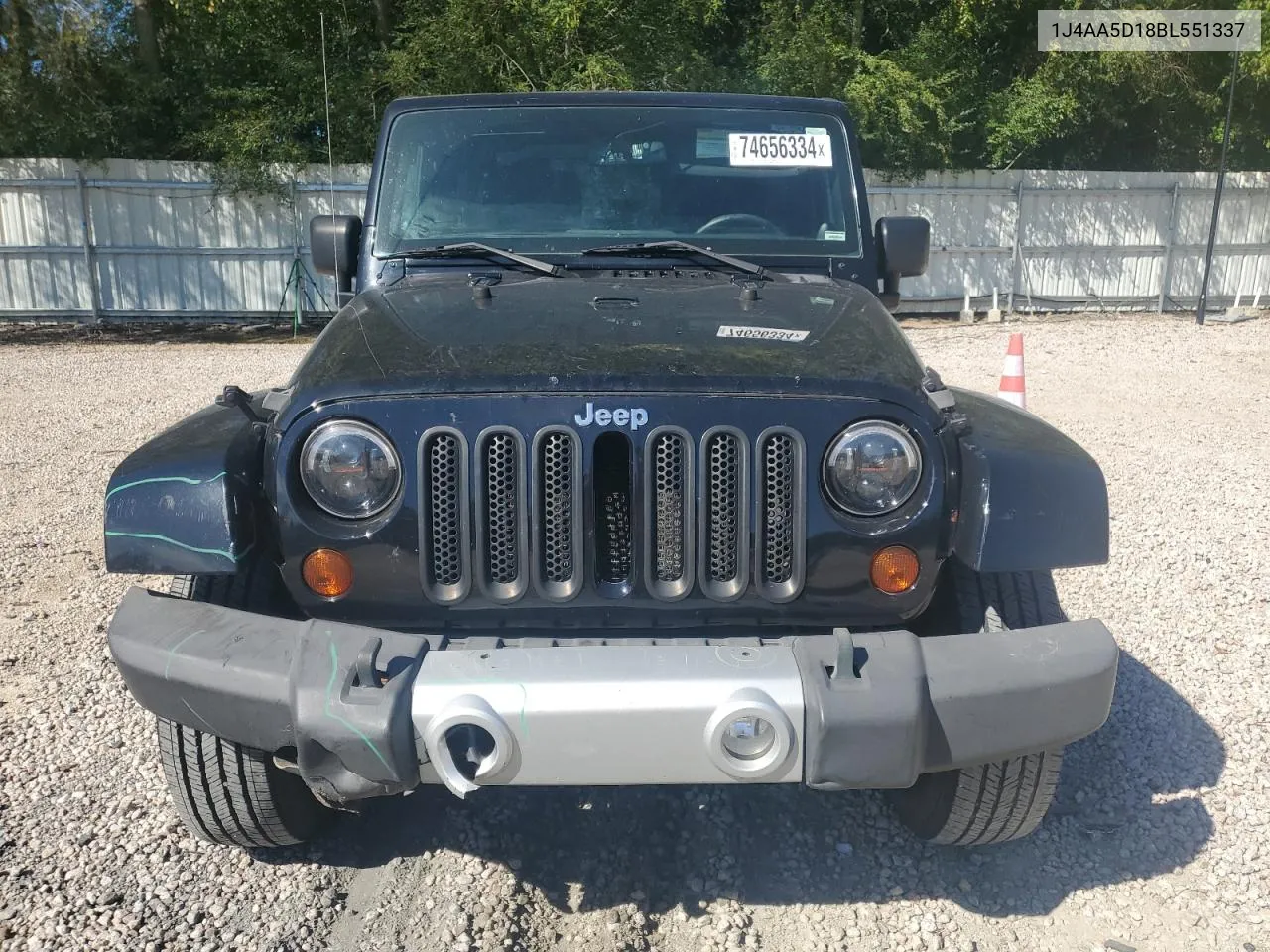 2011 Jeep Wrangler Sahara VIN: 1J4AA5D18BL551337 Lot: 74656334