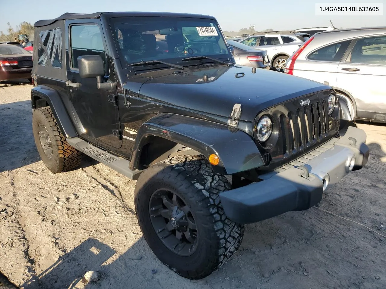 2011 Jeep Wrangler Sahara VIN: 1J4GA5D14BL632605 Lot: 74748544