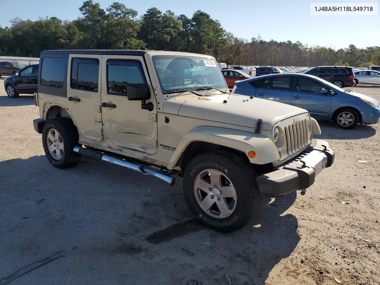 2011 Jeep Wrangler Unlimited Sahara VIN: 1J4BA5H11BL549718 Lot: 74833954