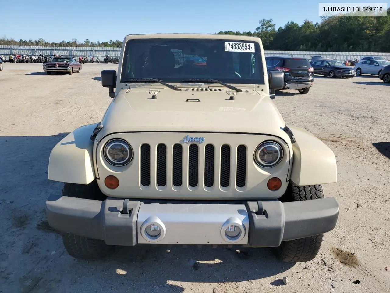 2011 Jeep Wrangler Unlimited Sahara VIN: 1J4BA5H11BL549718 Lot: 74833954