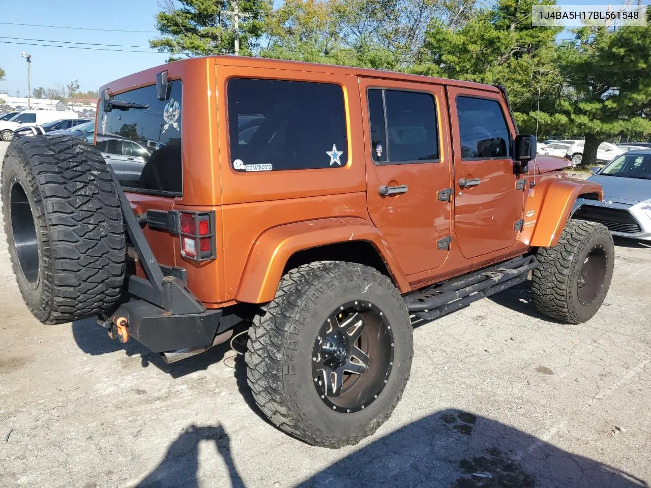 2011 Jeep Wrangler Unlimited Sahara VIN: 1J4BA5H17BL561548 Lot: 75280984