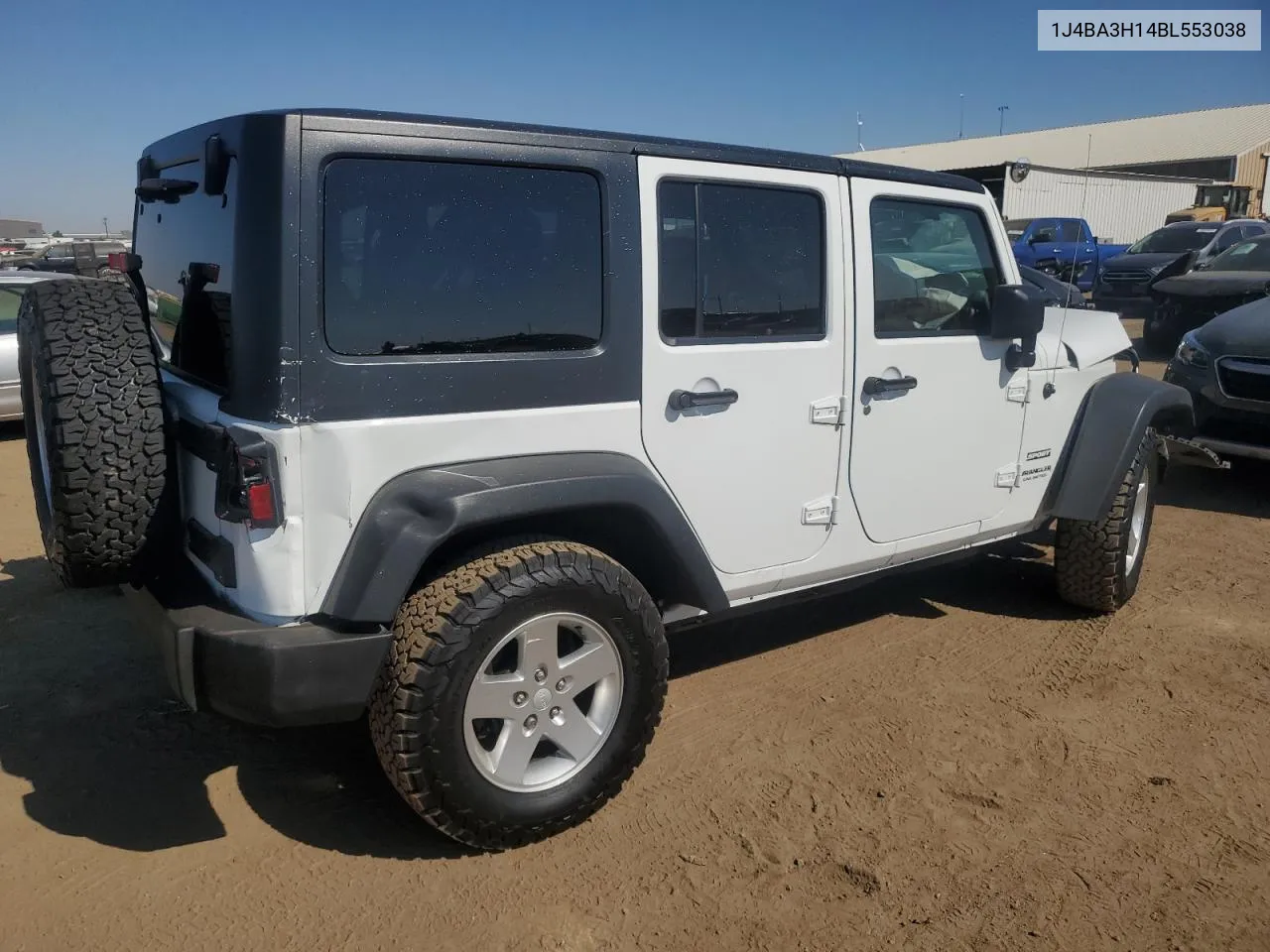 2011 Jeep Wrangler Unlimited Sport VIN: 1J4BA3H14BL553038 Lot: 75349184