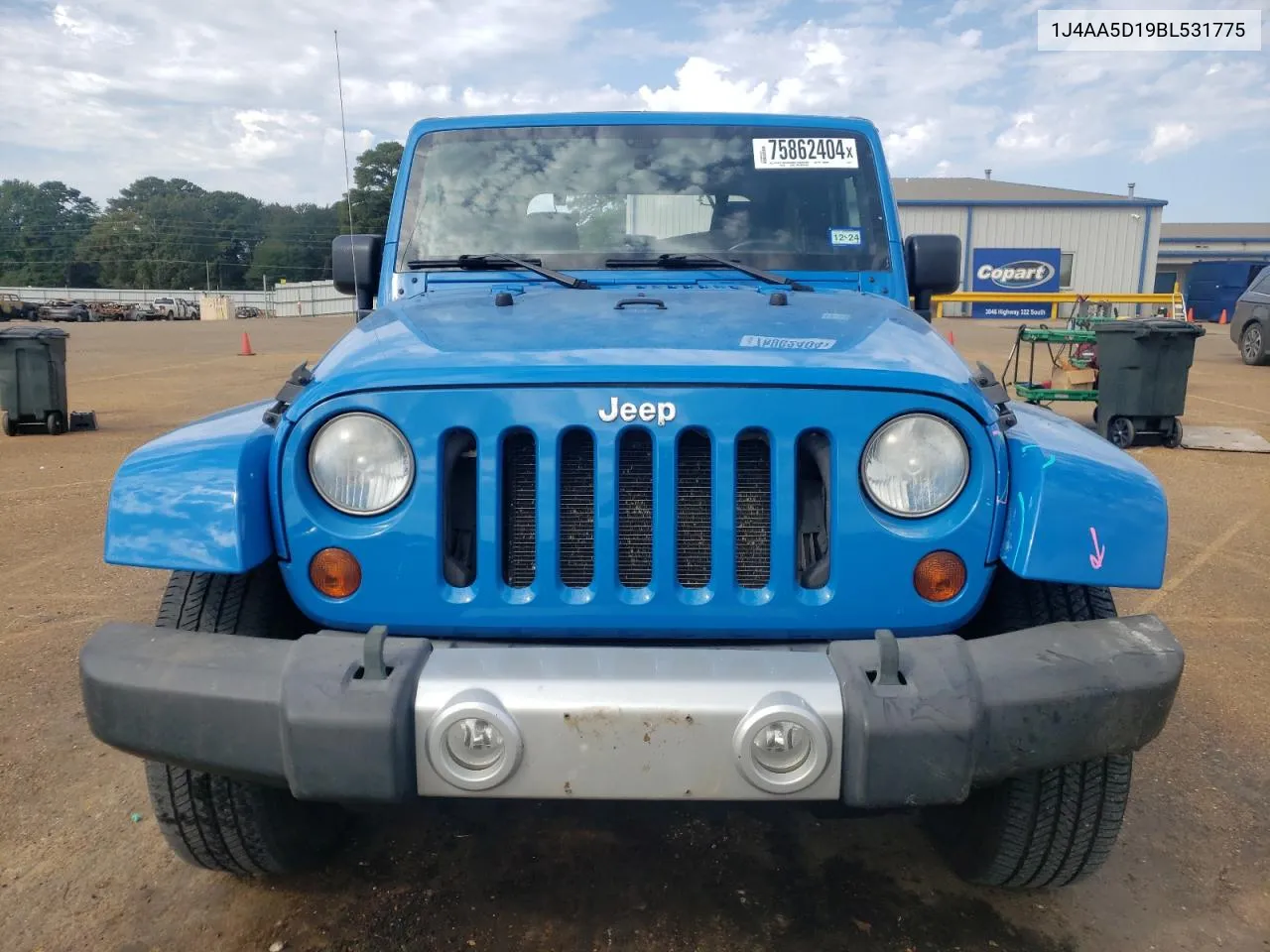 2011 Jeep Wrangler Sahara VIN: 1J4AA5D19BL531775 Lot: 75862404