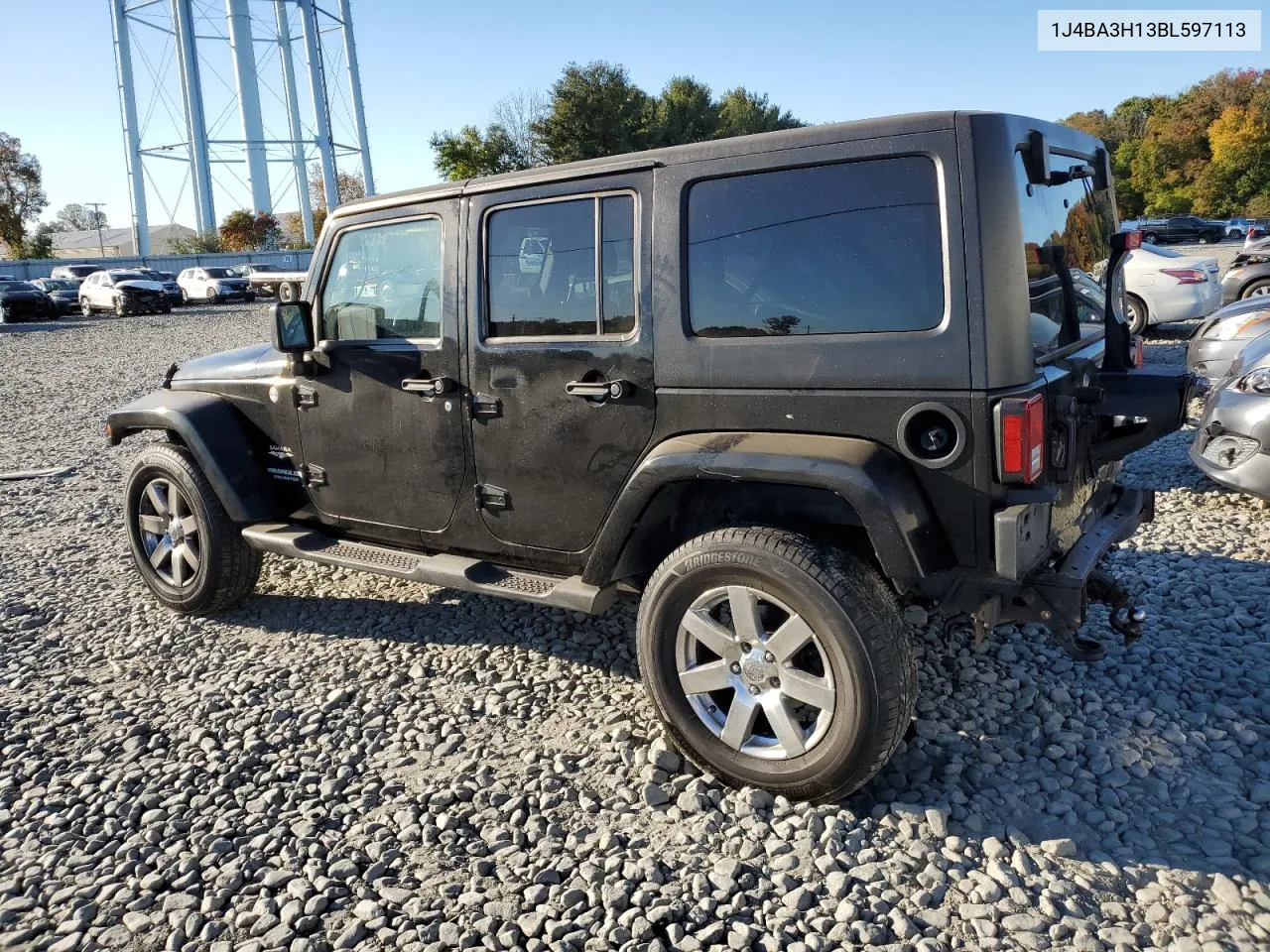 2011 Jeep Wrangler Unlimited Sport VIN: 1J4BA3H13BL597113 Lot: 76066724