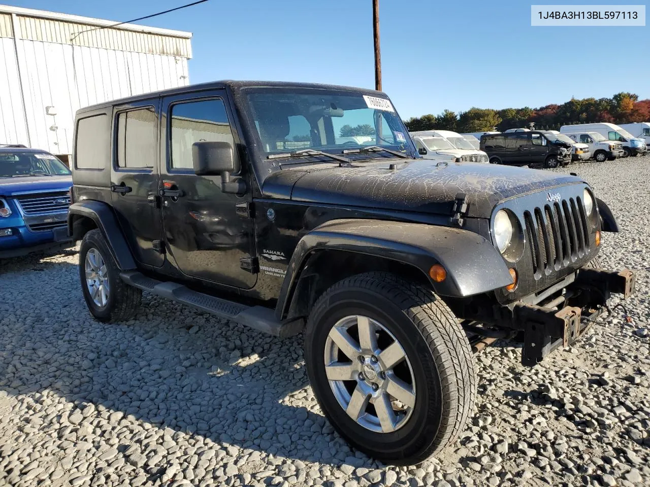 2011 Jeep Wrangler Unlimited Sport VIN: 1J4BA3H13BL597113 Lot: 76066724