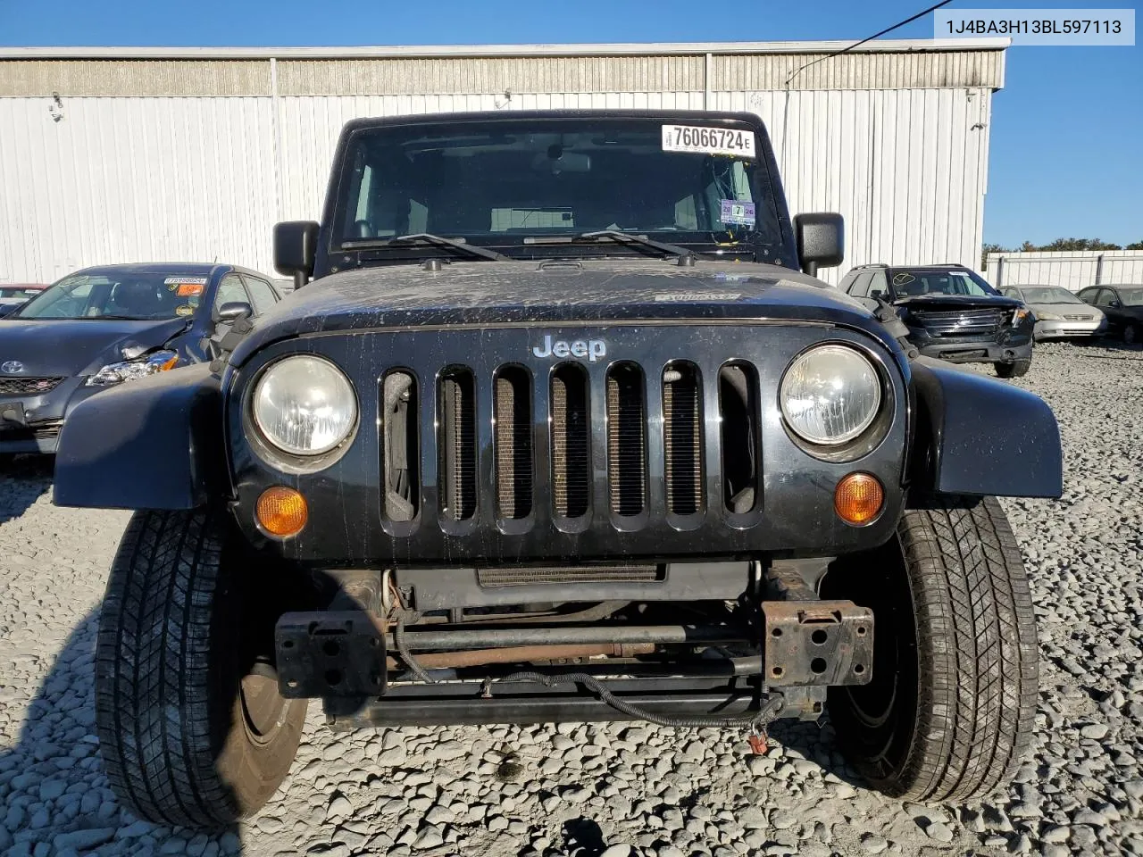 2011 Jeep Wrangler Unlimited Sport VIN: 1J4BA3H13BL597113 Lot: 76066724