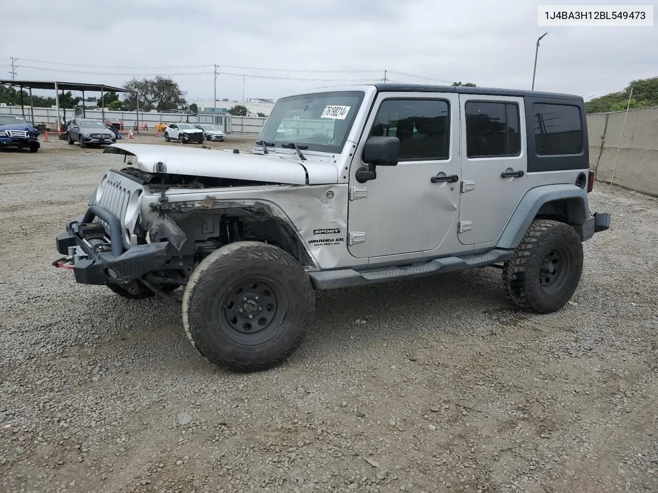 2011 Jeep Wrangler Unlimited Sport VIN: 1J4BA3H12BL549473 Lot: 76198214