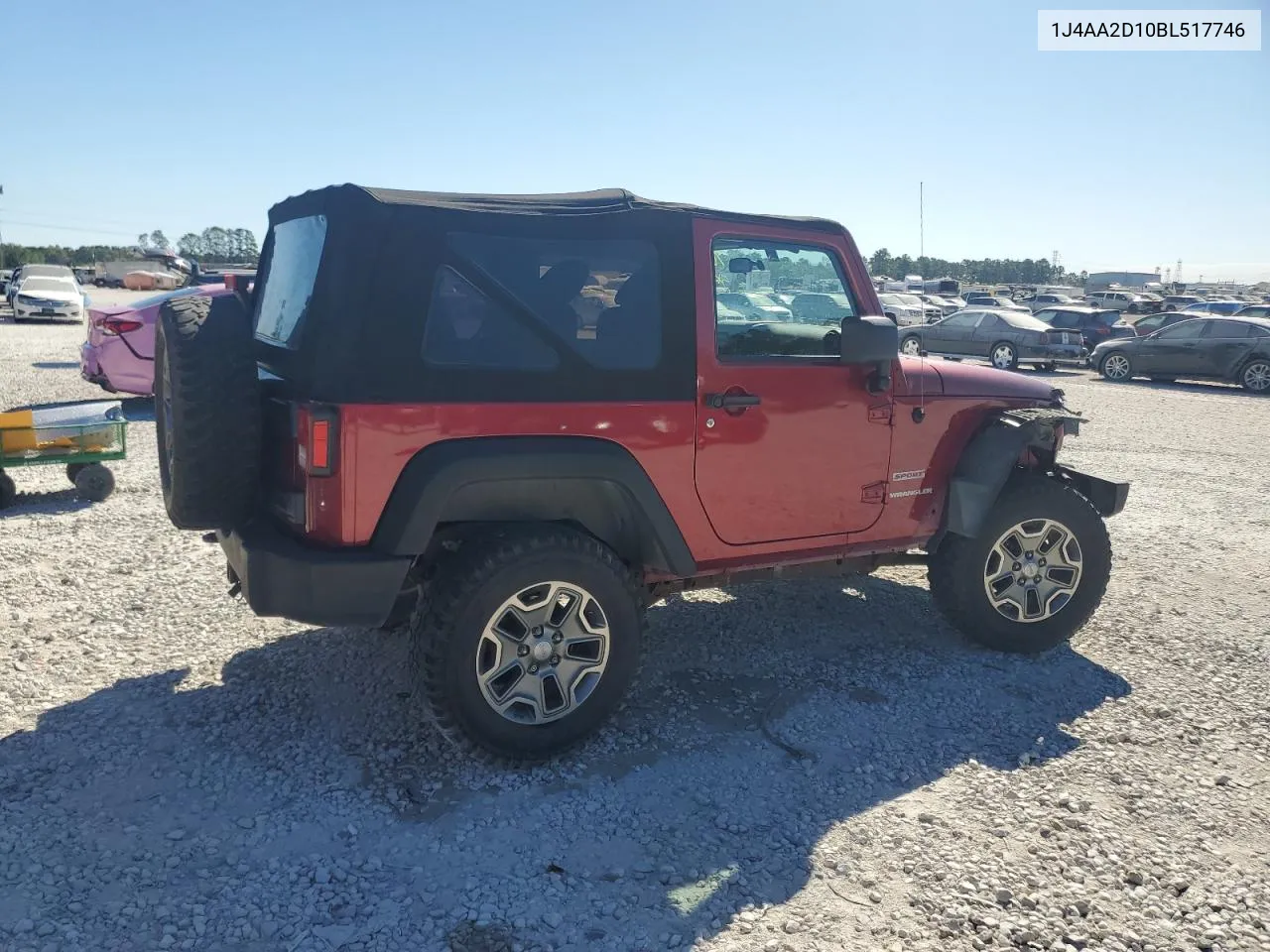 1J4AA2D10BL517746 2011 Jeep Wrangler Sport