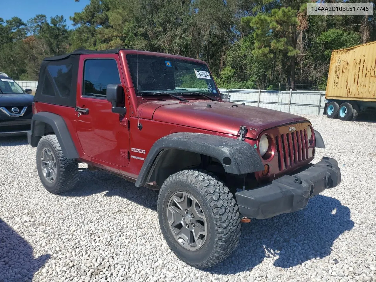 1J4AA2D10BL517746 2011 Jeep Wrangler Sport