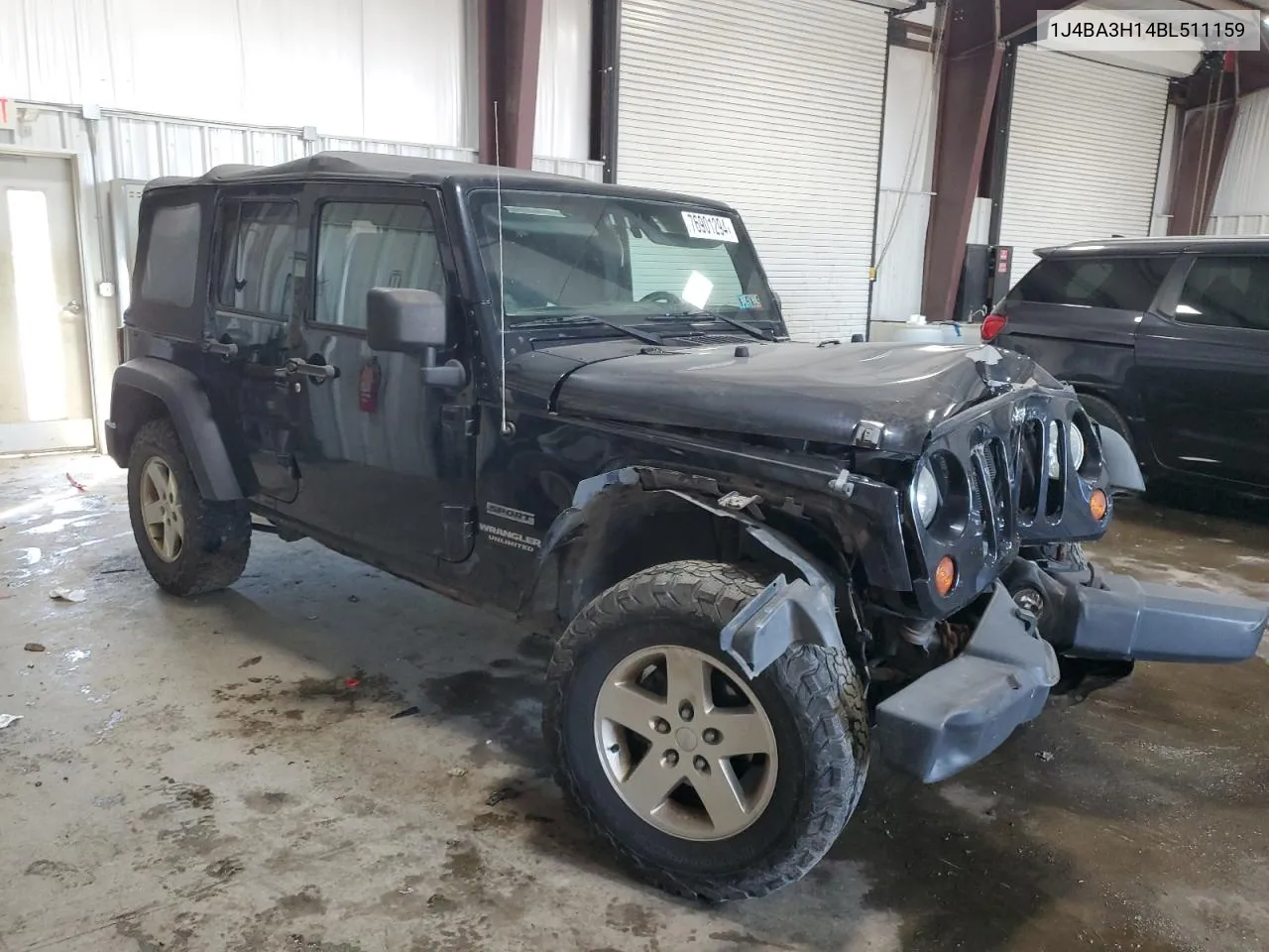 2011 Jeep Wrangler Unlimited Sport VIN: 1J4BA3H14BL511159 Lot: 76901294